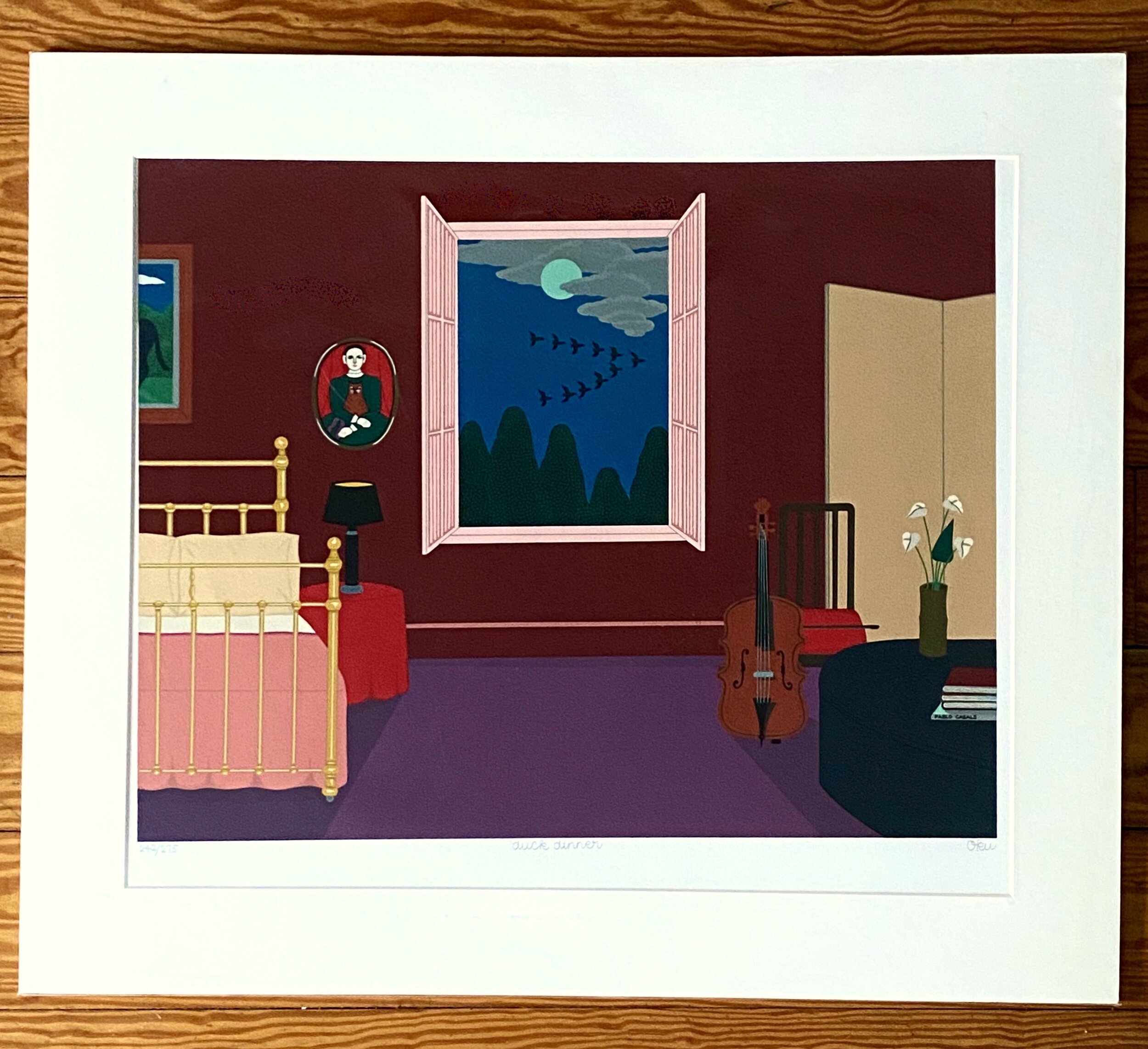 Shigeo Oku Okumura - "Duck Dinner" Signed and Numbered Screenprint
