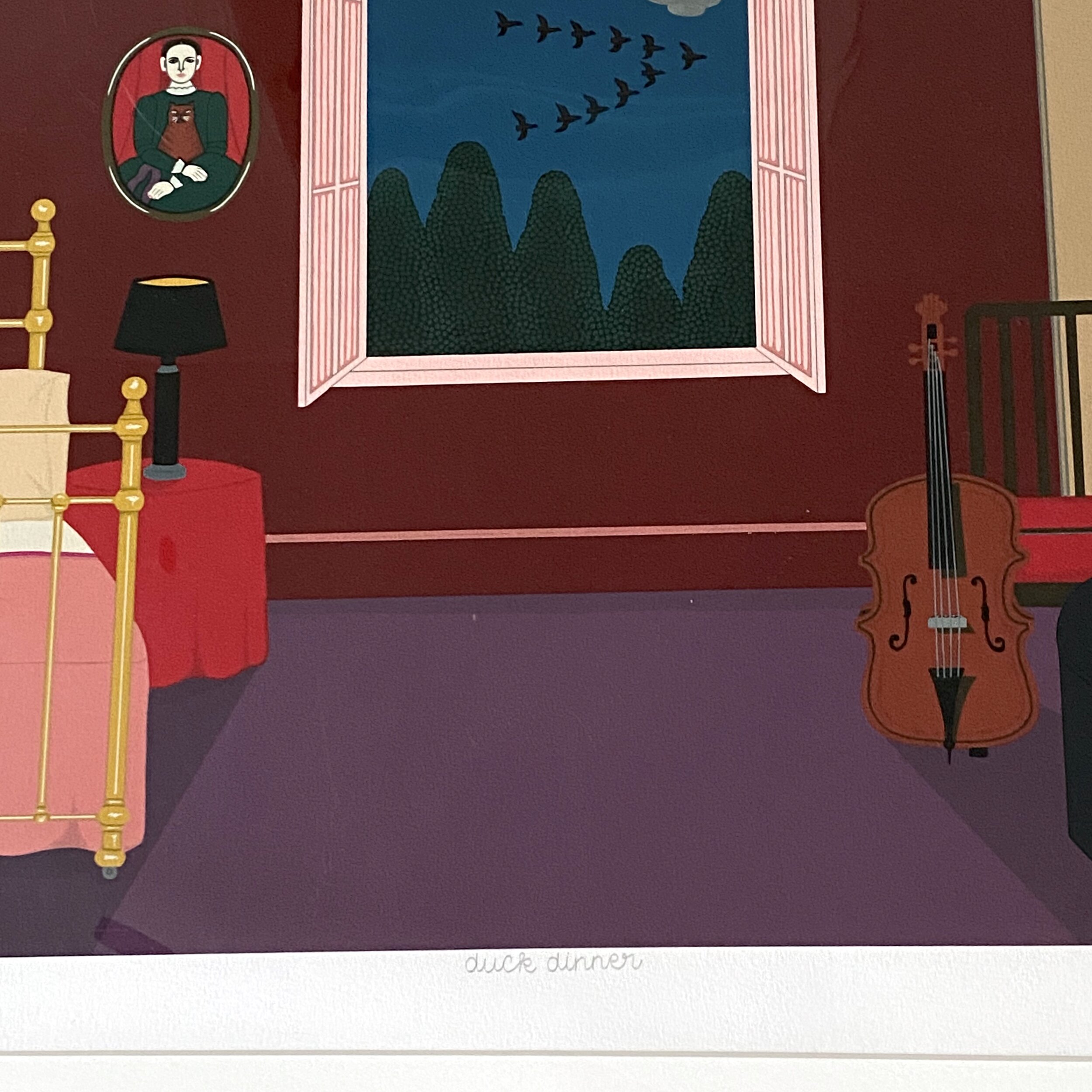 Shigeo Oku Okumura - "Duck Dinner" Signed and Numbered Screenprint