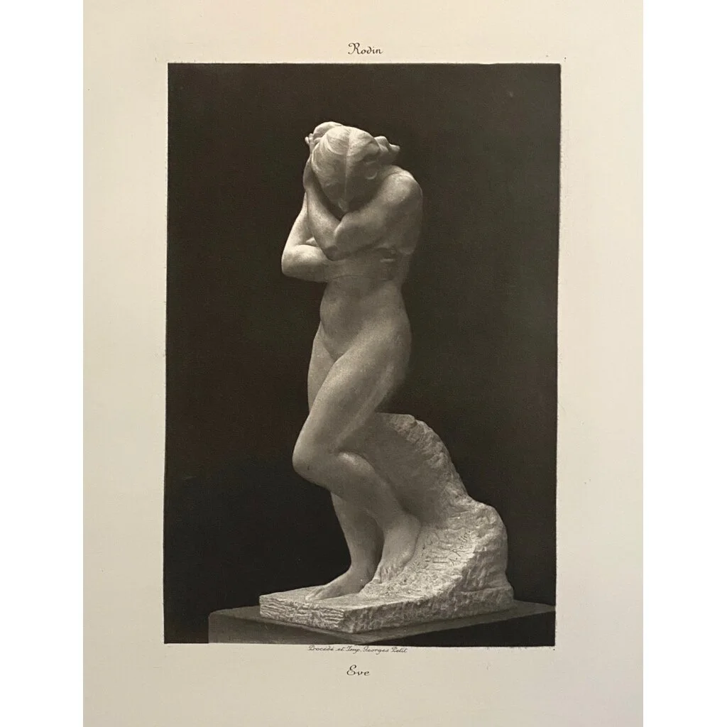 Antique Photogravure of Rodin’s Eve (Framed, 1885)