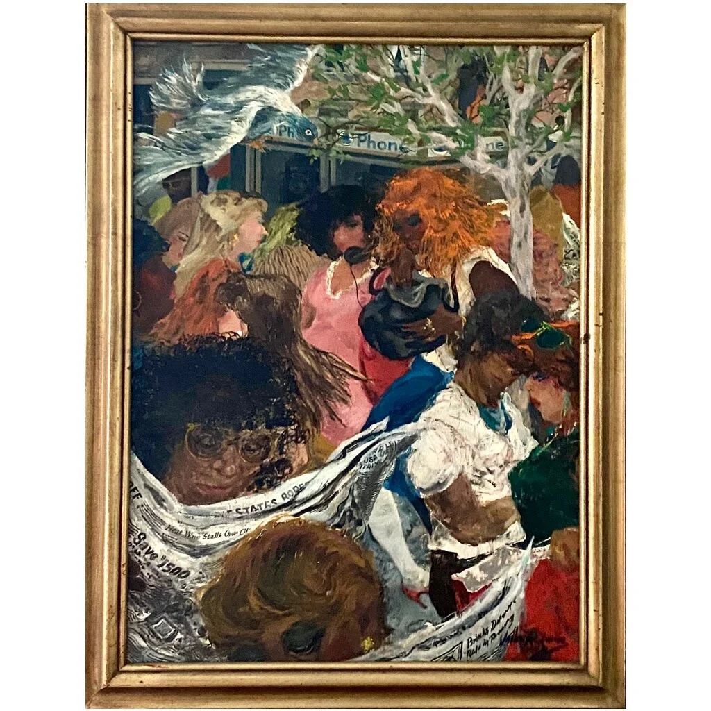 Julian Rockmore - NYC Street Scene with Phone Booth (1983)