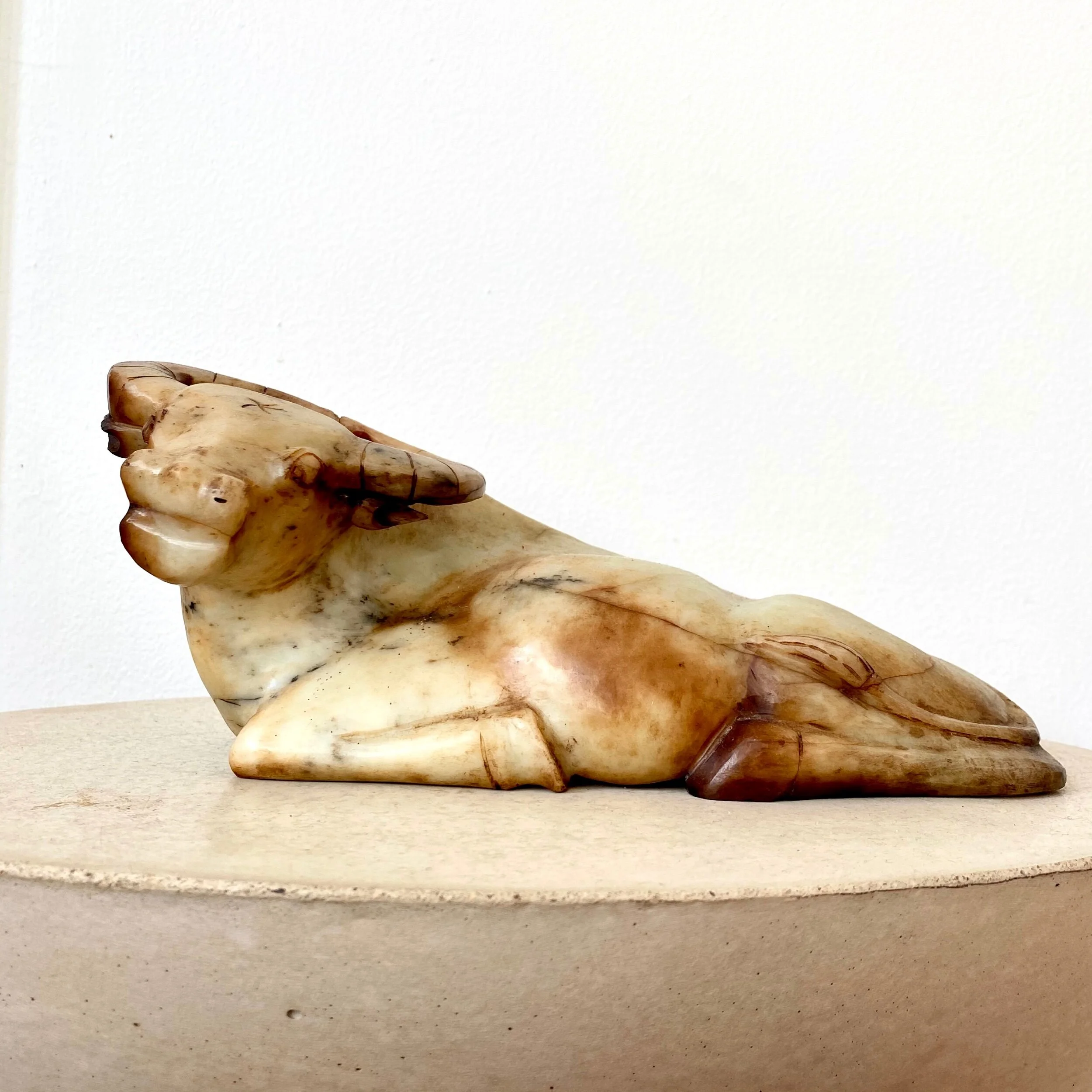 Qing Dynasty Soapstone Water Buffalo 