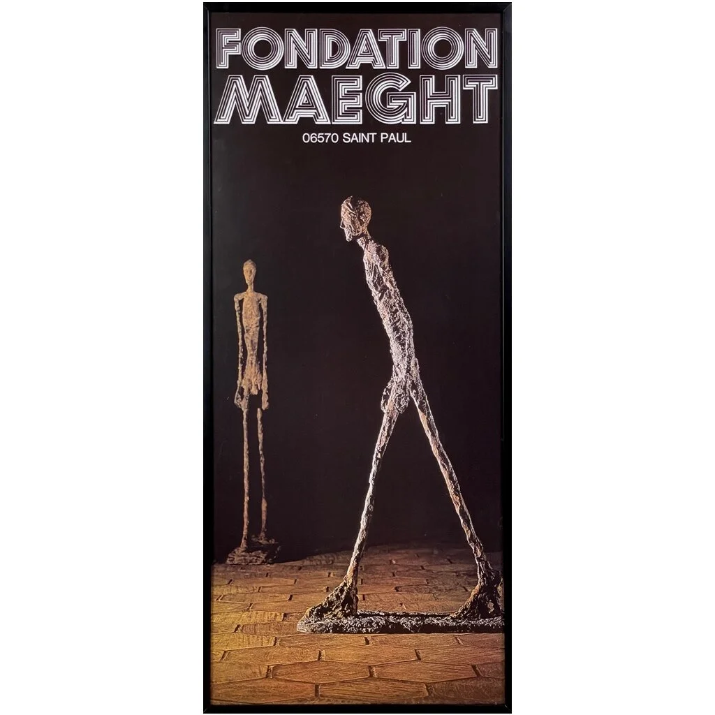 Vintage Alberto Giacometti 1976 Fondation Maeght Exhibition Offset Lithograph