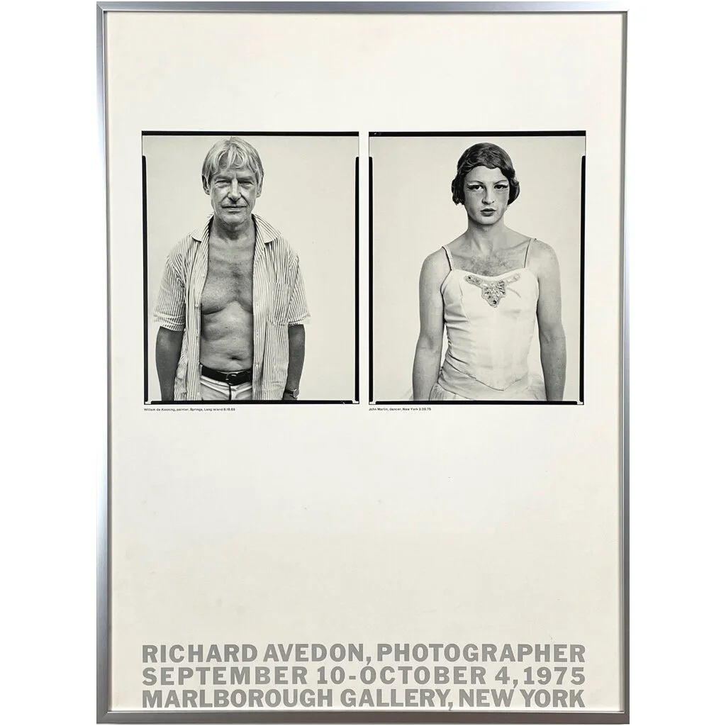 Vintage Richard Avedon 1975 Marlborough Gallery Exhibition Offset Lithograph, Framed