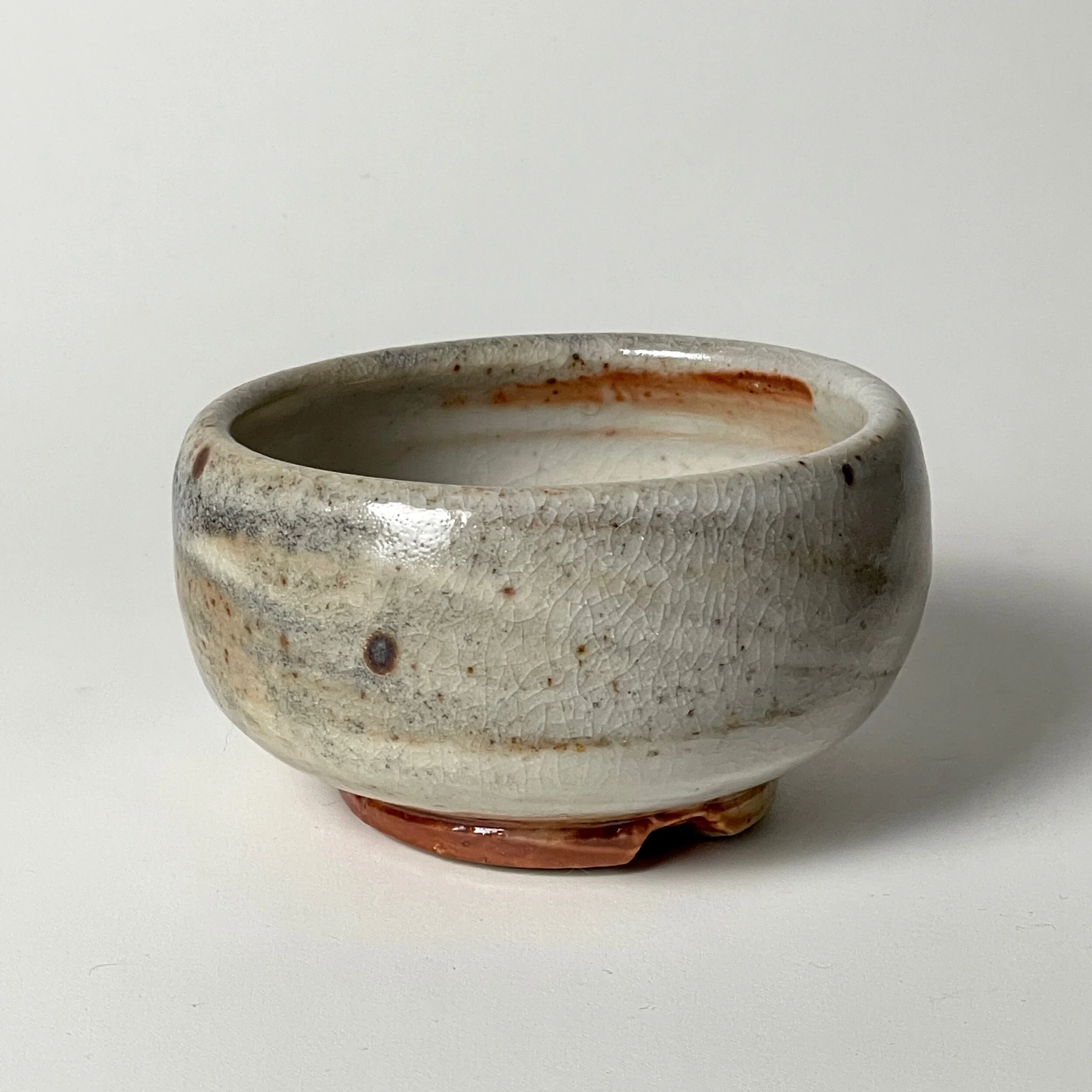 Mid Centuey Japanese Wood Fired Shino Glazed Chawan