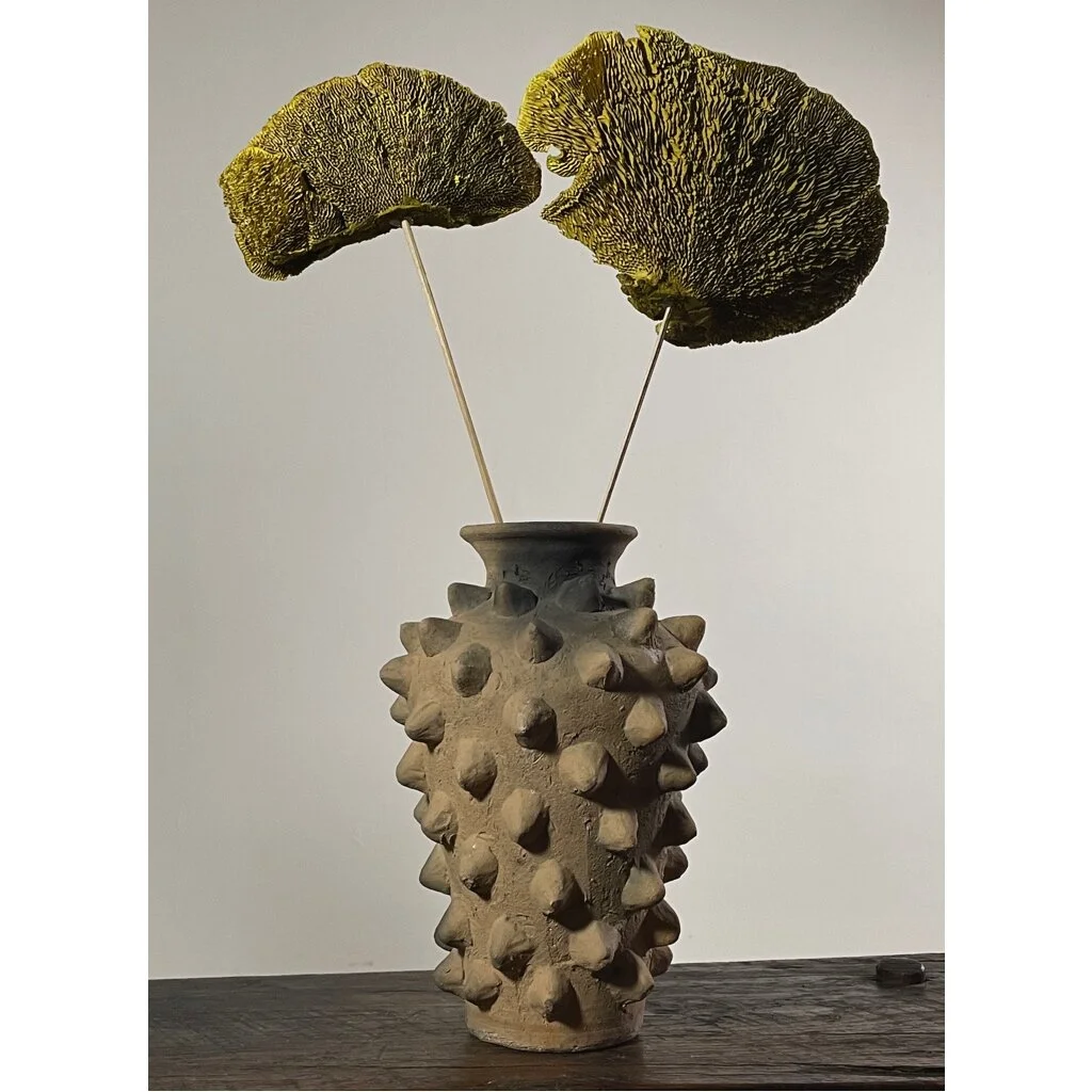 Oaxacan Hand Built Wood Fired Clay Vase