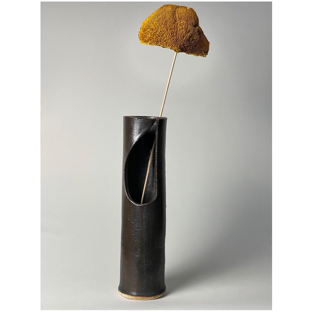 Seiko Kato Behr (Japanese, 1941-2010) Modernist Ikebana Vase (ca. 1970, Signed)