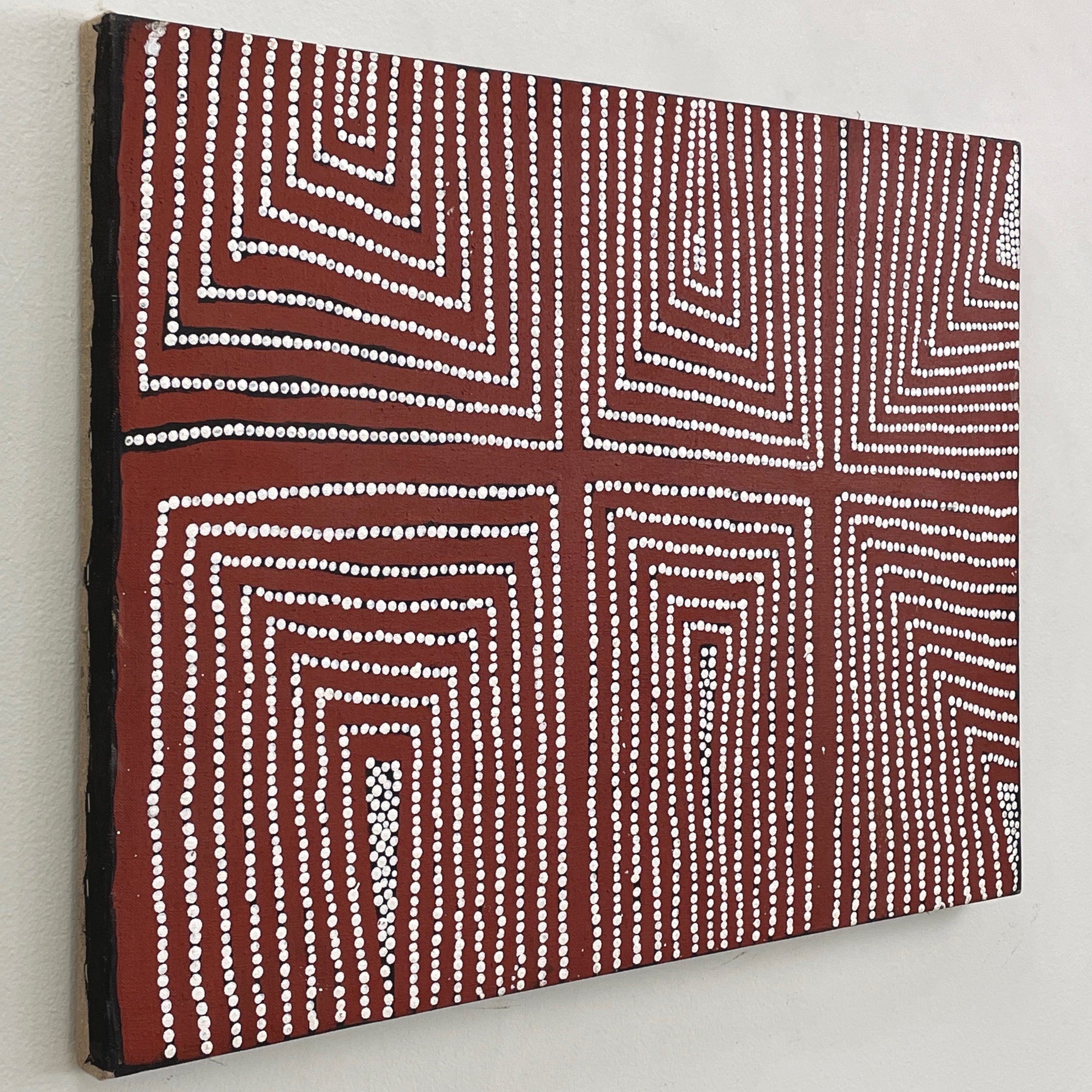 Thomas Tjapaltjarri Aboriginal Dot Painting (Western Desert Style)