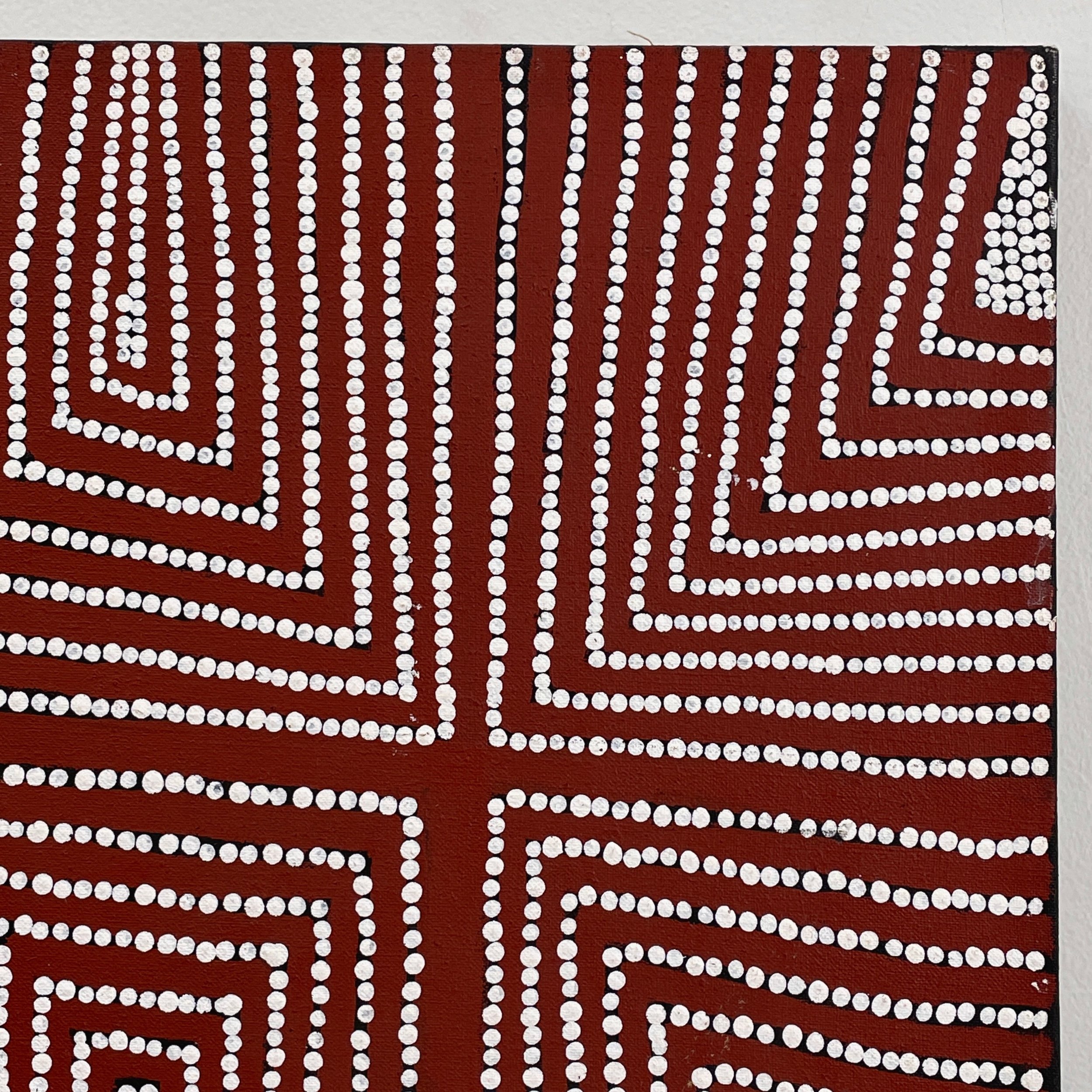 Thomas Tjapaltjarri Aboriginal Dot Painting (Western Desert Style)