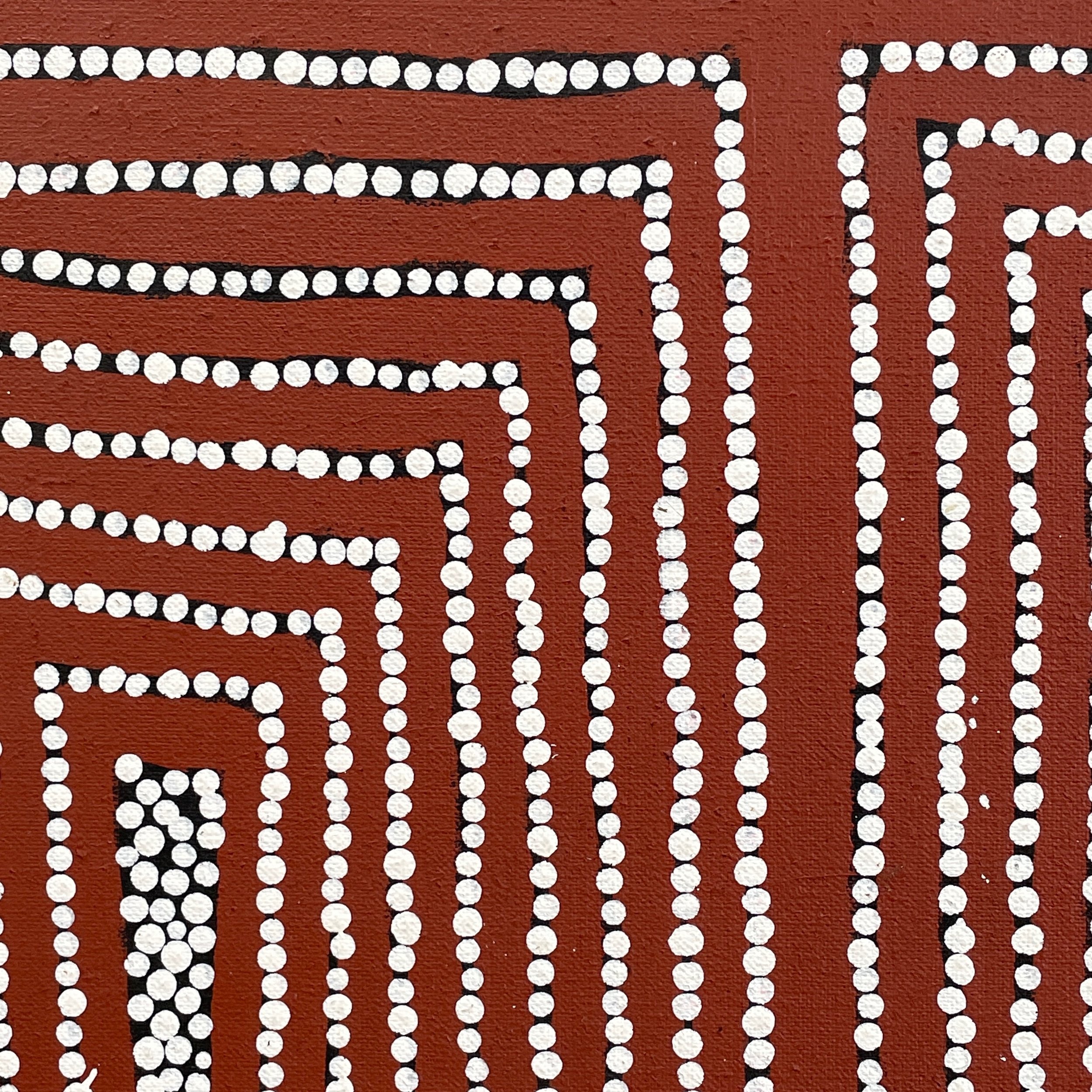 Thomas Tjapaltjarri Aboriginal Dot Painting (Western Desert Style)