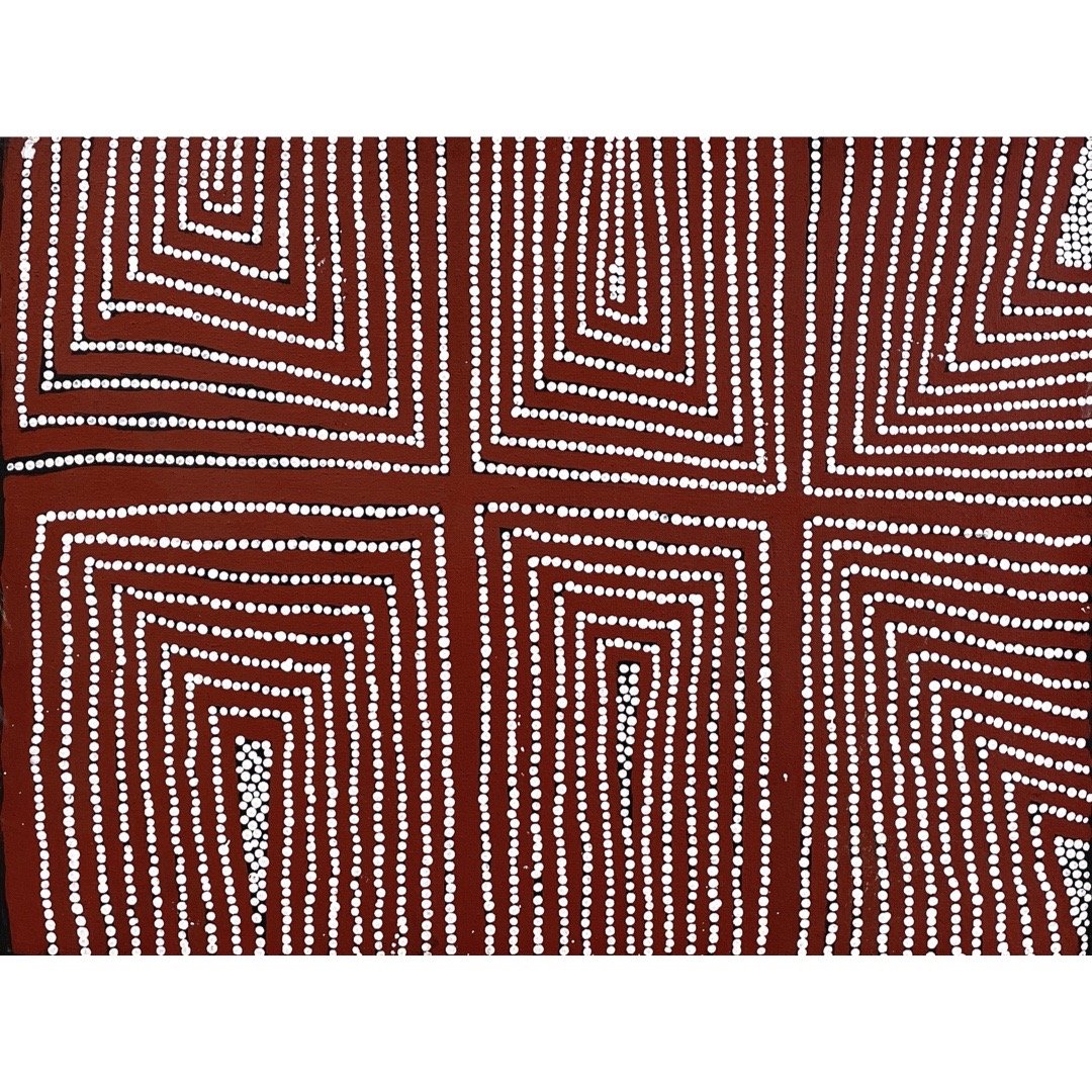 Thomas Tjapaltjarri Aboriginal Dot Painting (Western Desert Style)