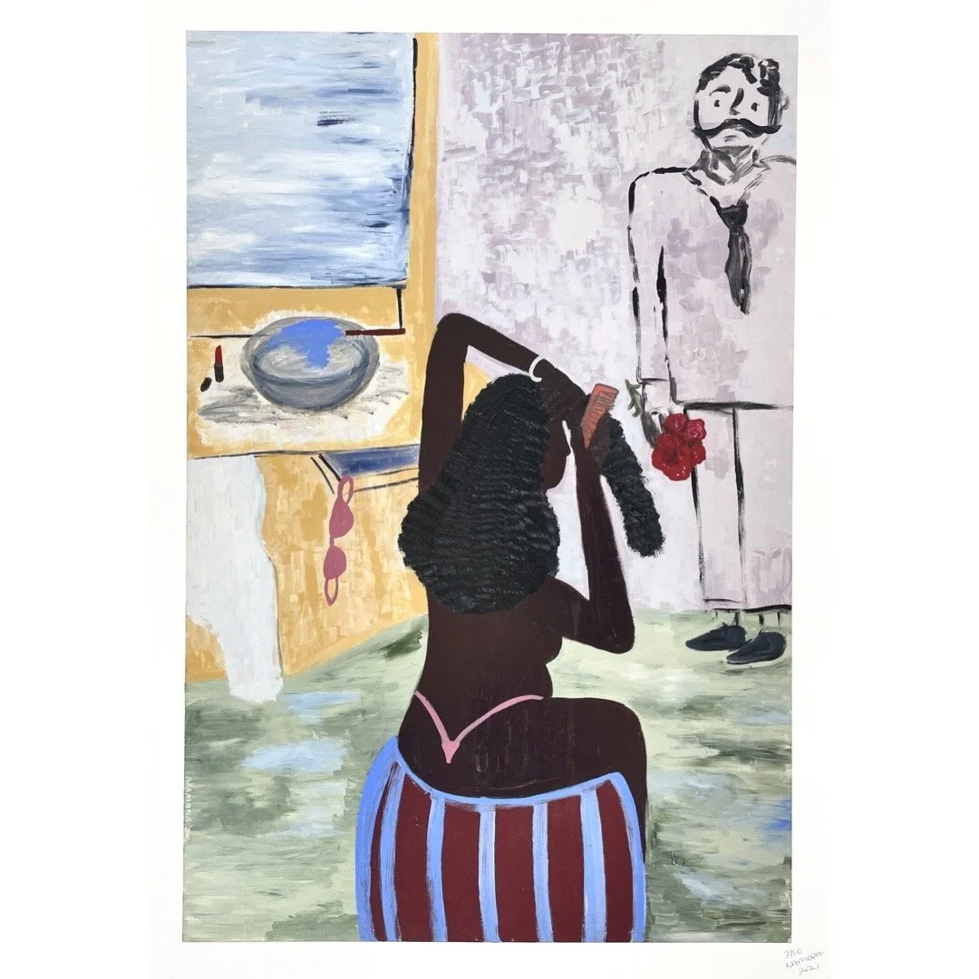 Cassi Namoda - Nude Maria Combing Her Hair, Signed