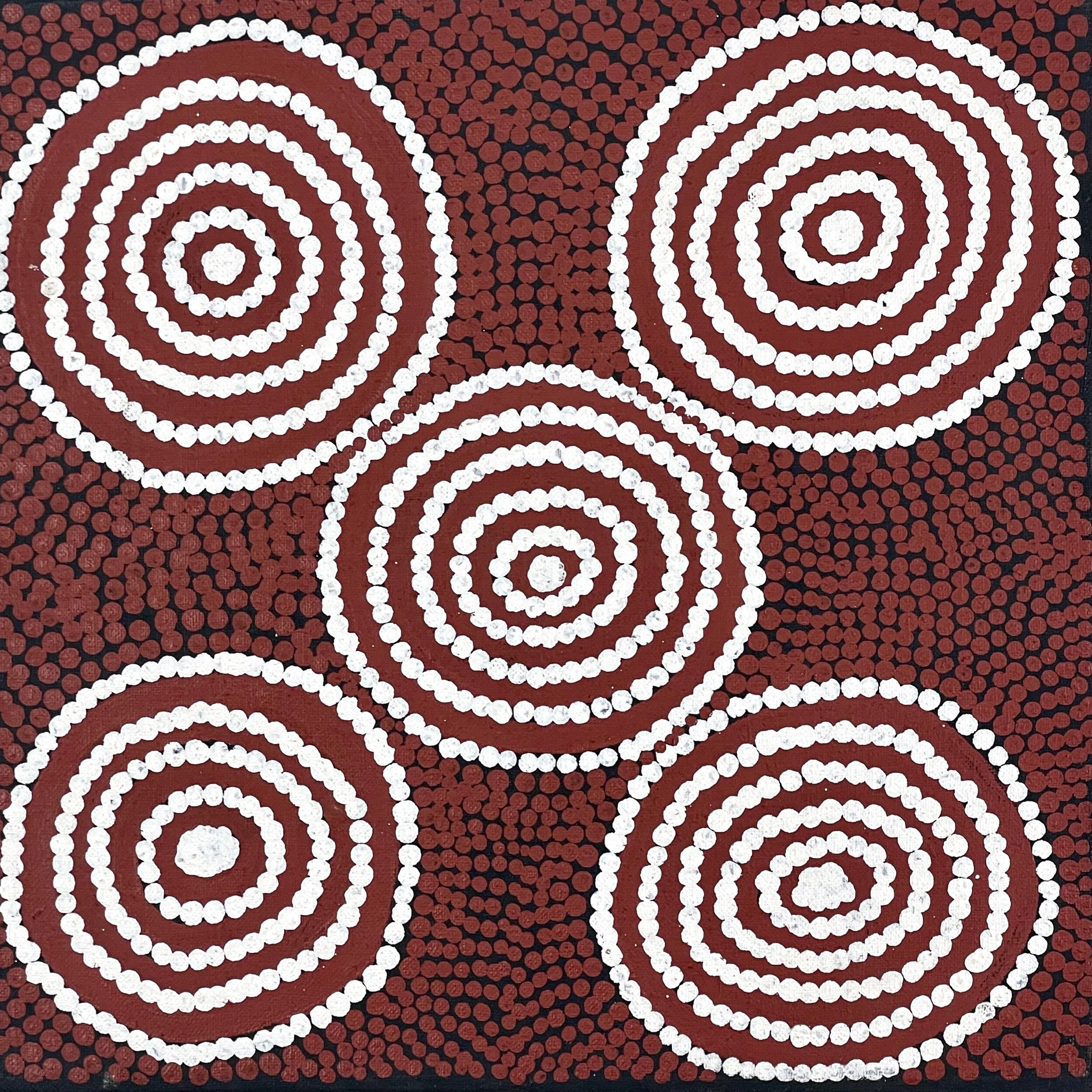 Thomas Tjapaltjarri - Untitled Aboriginal Dot Painting (Western Desert Style)
