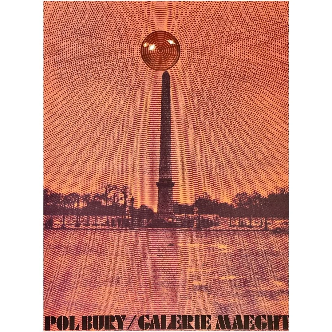 Vintage 1971 Pol Bury Exhibition Lithograph (Galerie Maeght)