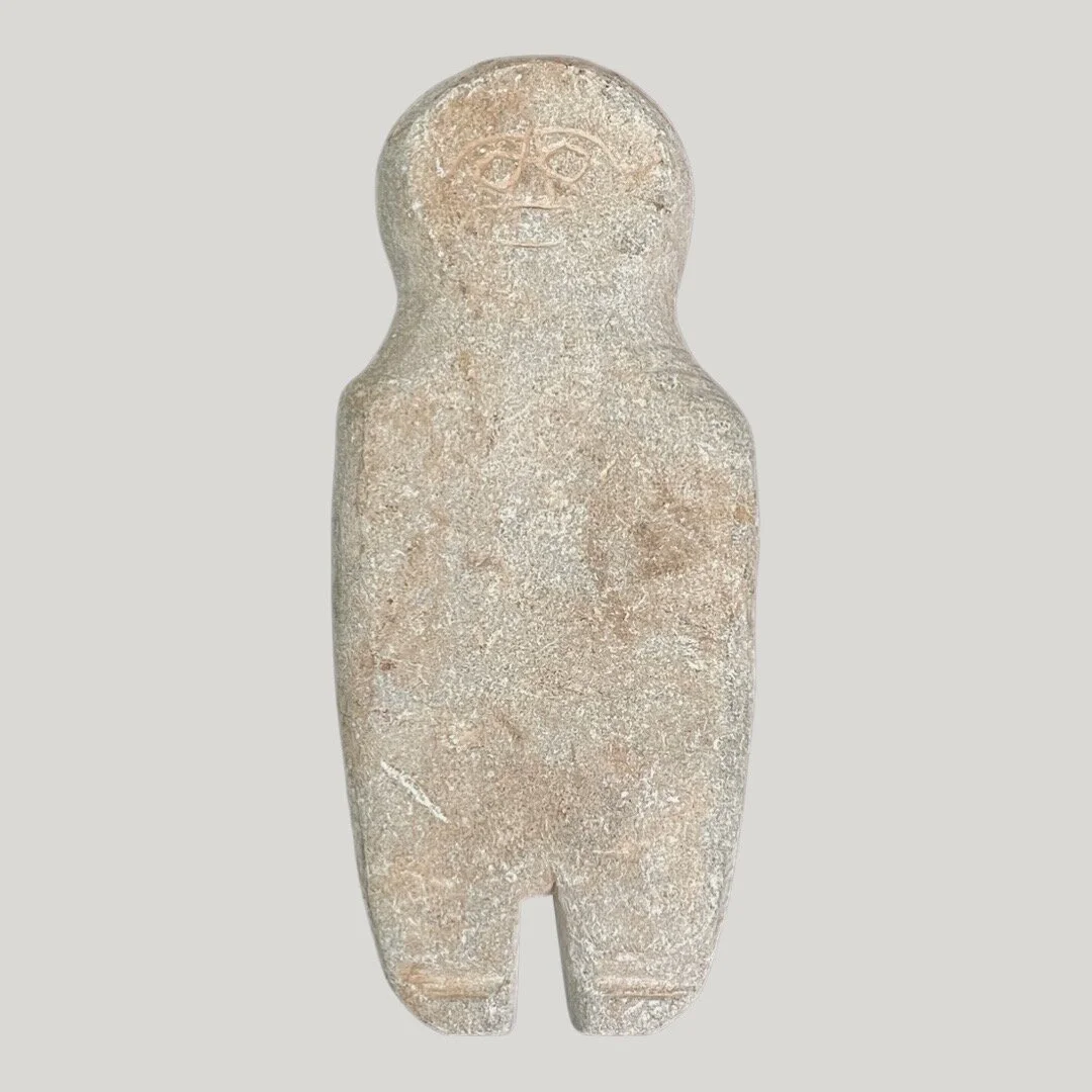 Antique African Kissi Hand Carved Anthropomorphic Soapstone Pombo Statue