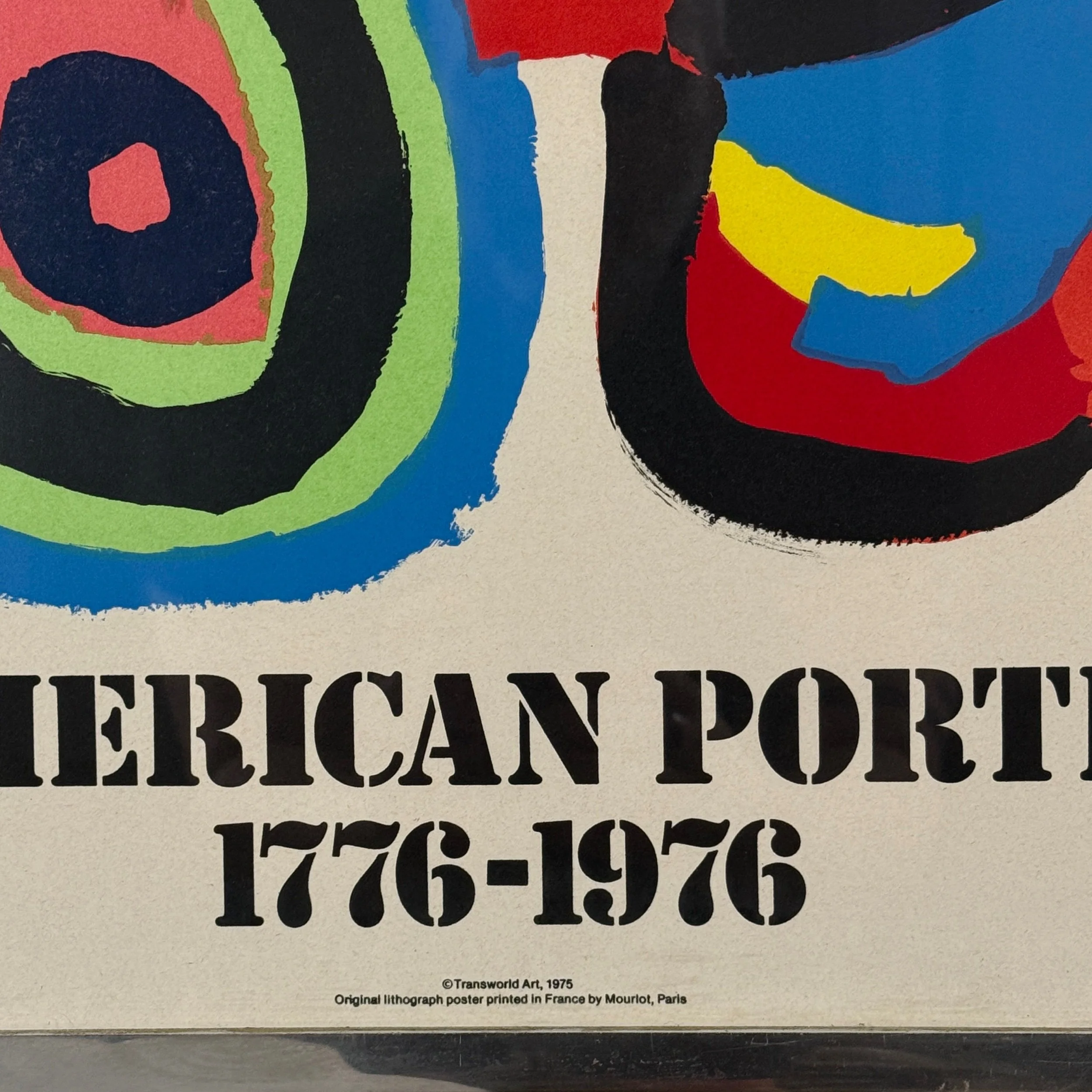 Detail of lithographic texture, Karel Appel print, Mourlot