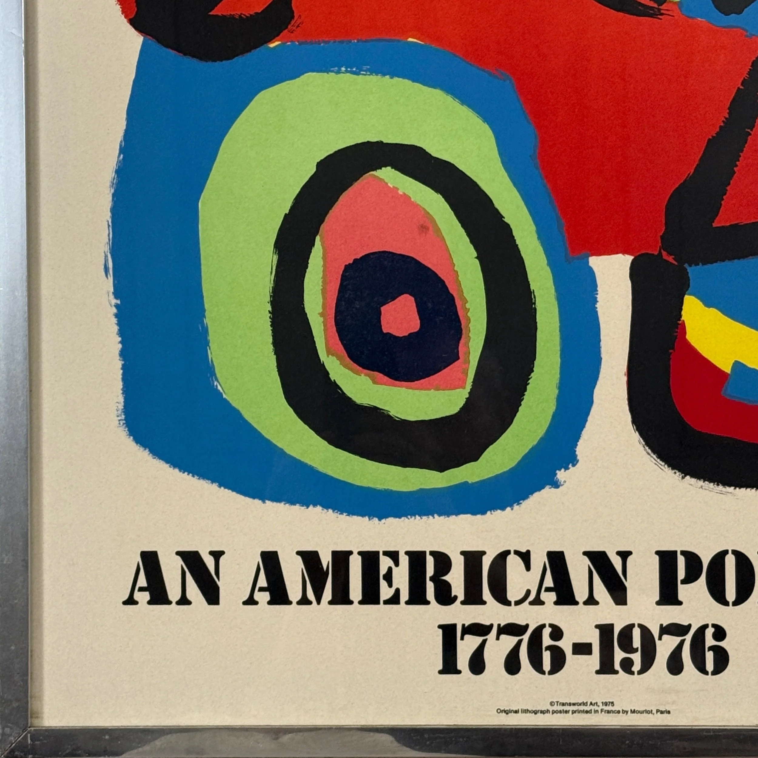 Detail of lithographic texture, Karel Appel print, Mourlot