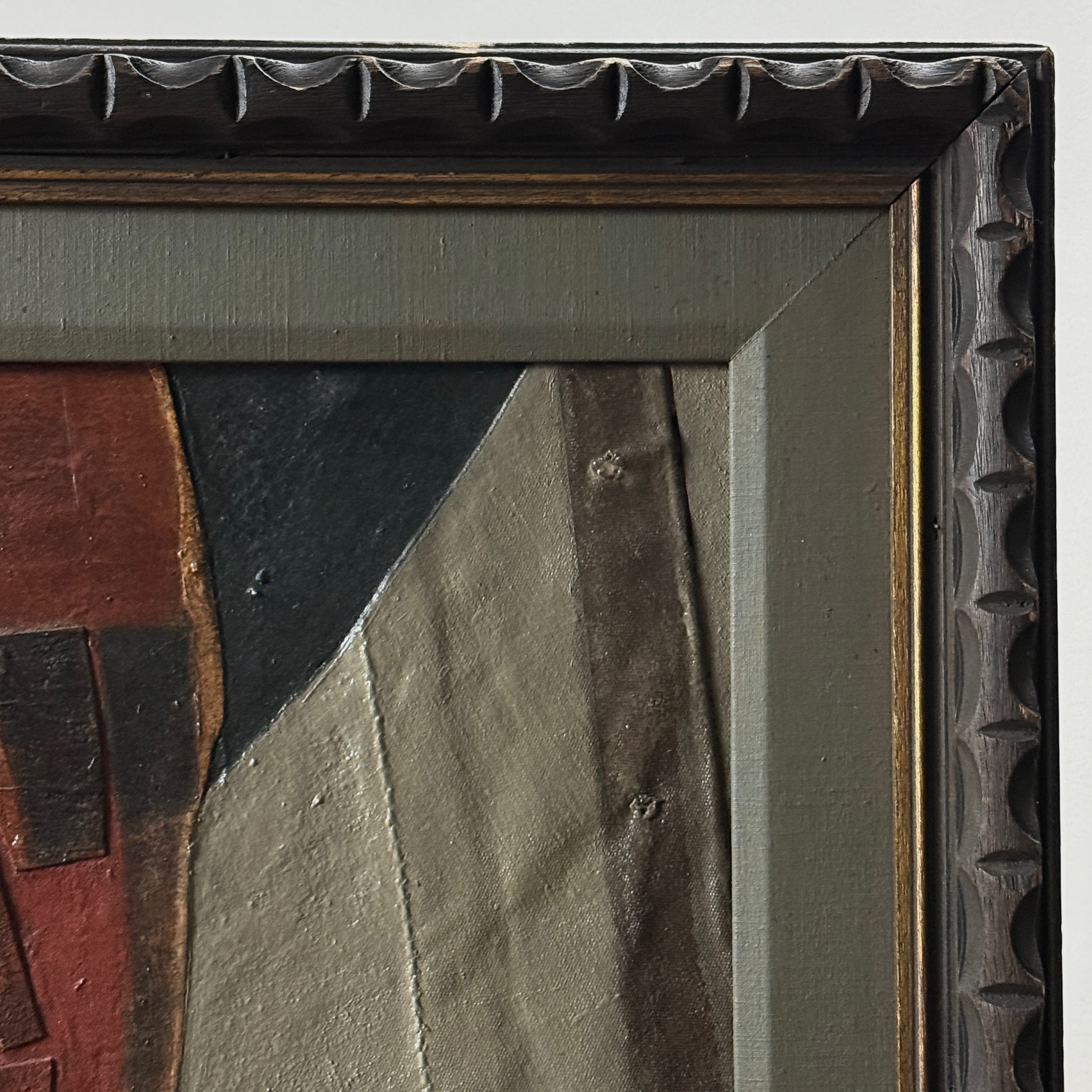 Fabric and texture detail, Paul Pollaro mixed media collage