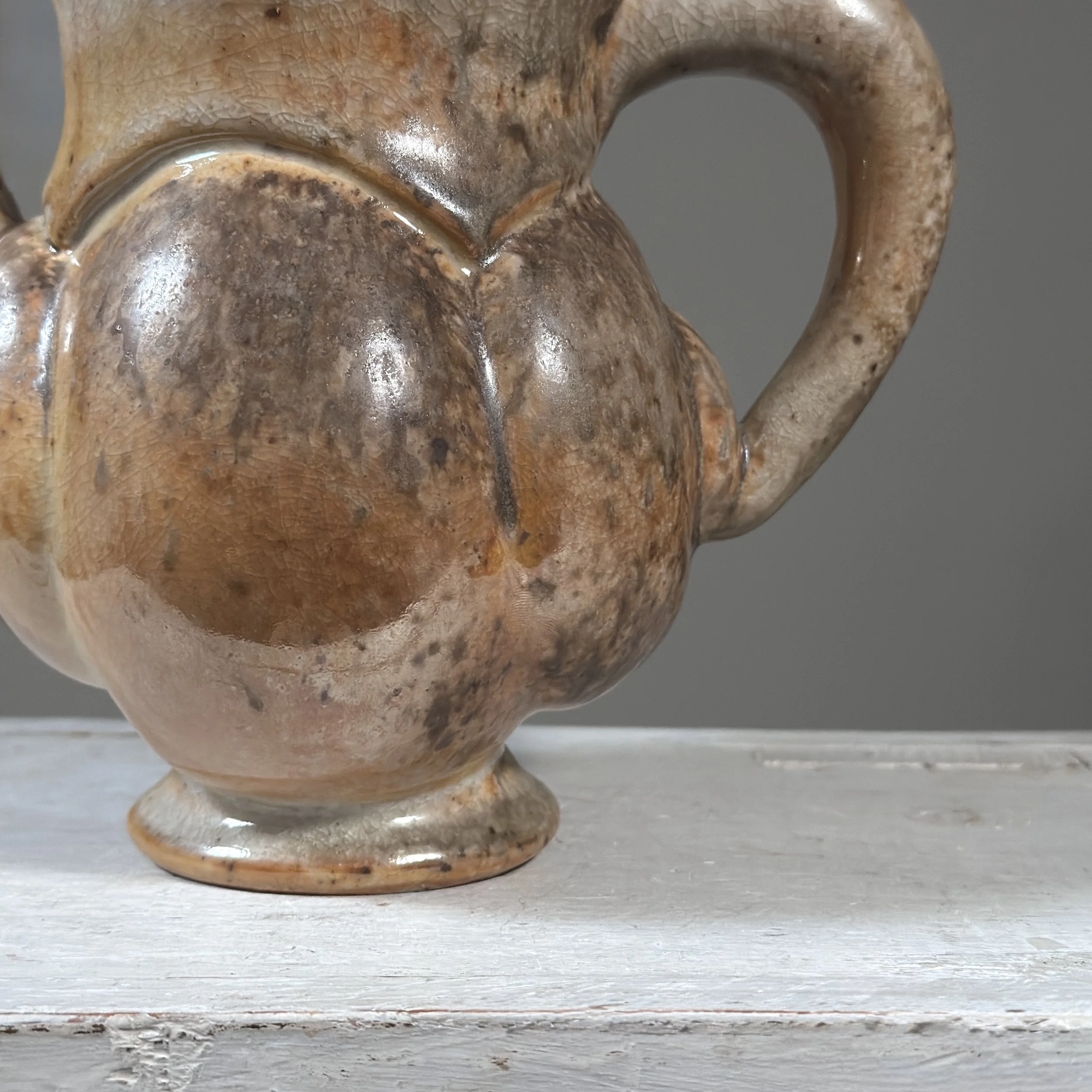 Henry Tanaka wood fired crackle glaze postmodernist stoneware teapot