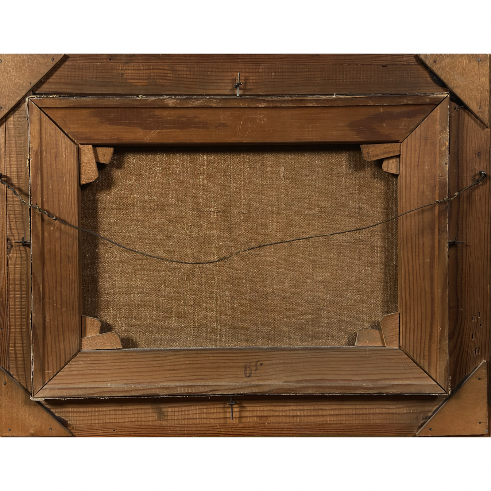 Reverse view of the painting
