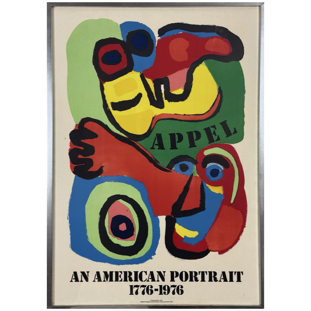 Karel Appel original lithograph, "An American Portrait," 1976, Mourlot