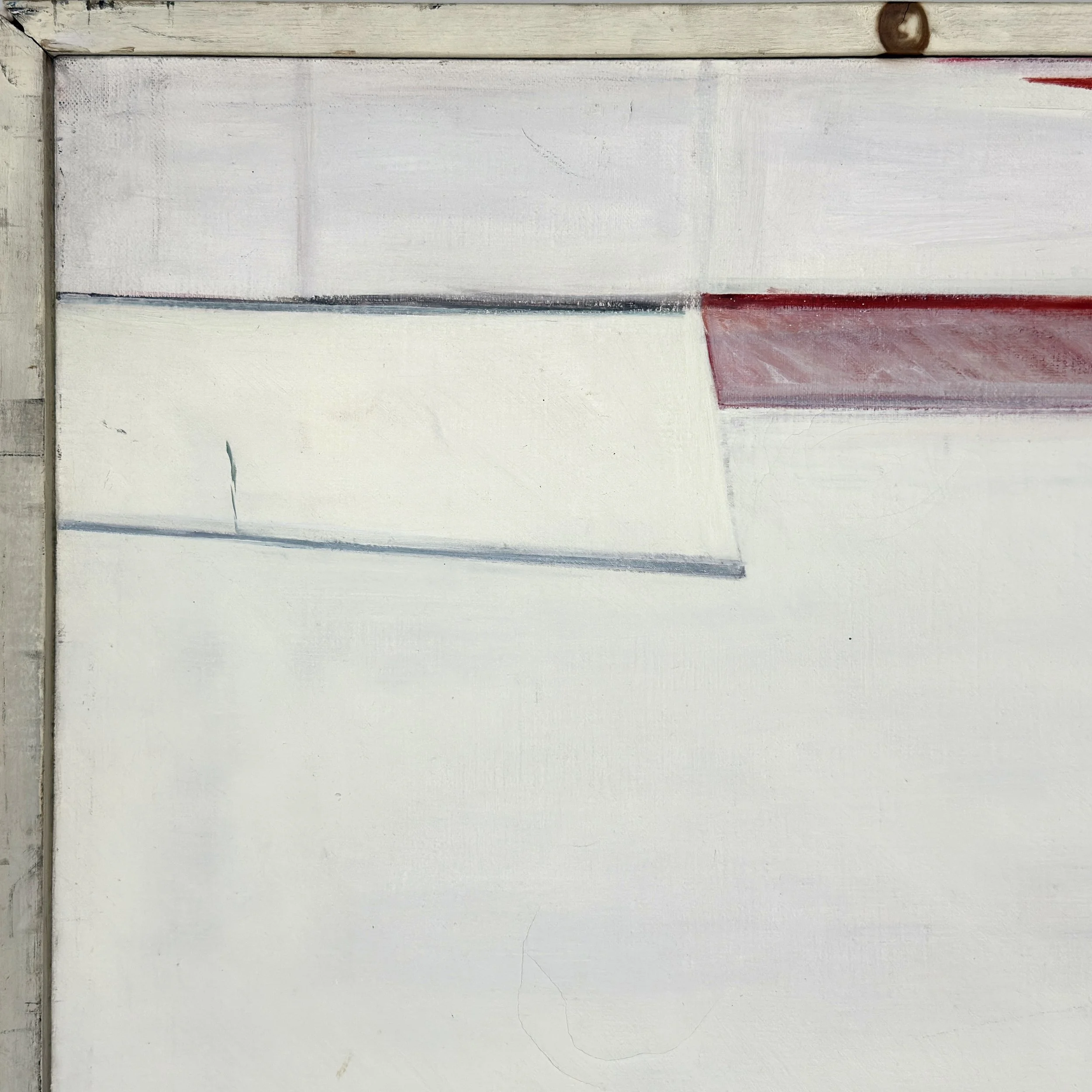 Geometric shapes on canvas, minimalist painting, Kaffler '75, 53.5 x 27.7 inches
