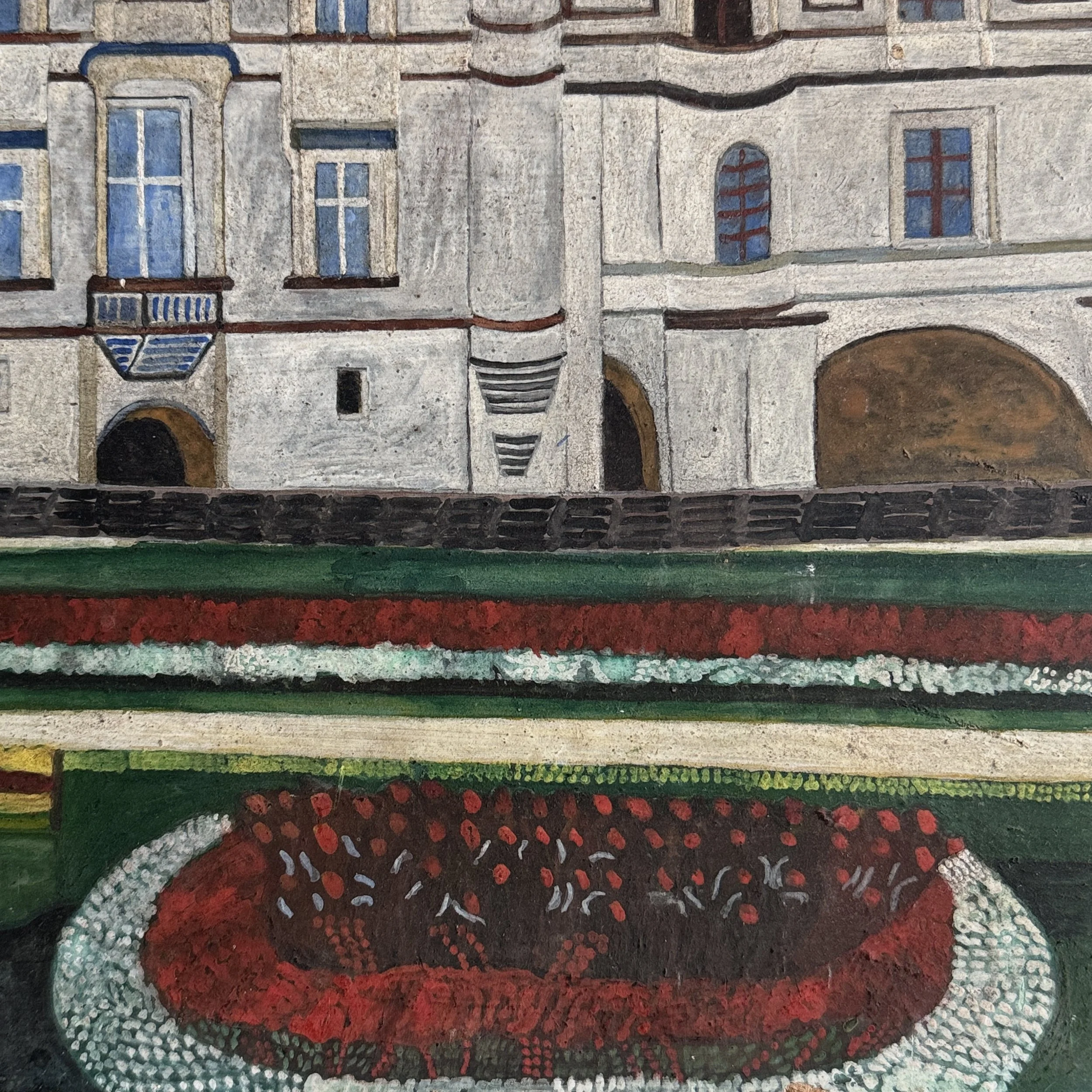 Detail of the garden in the foreground, painted from the Garden of Diane de Poitiers