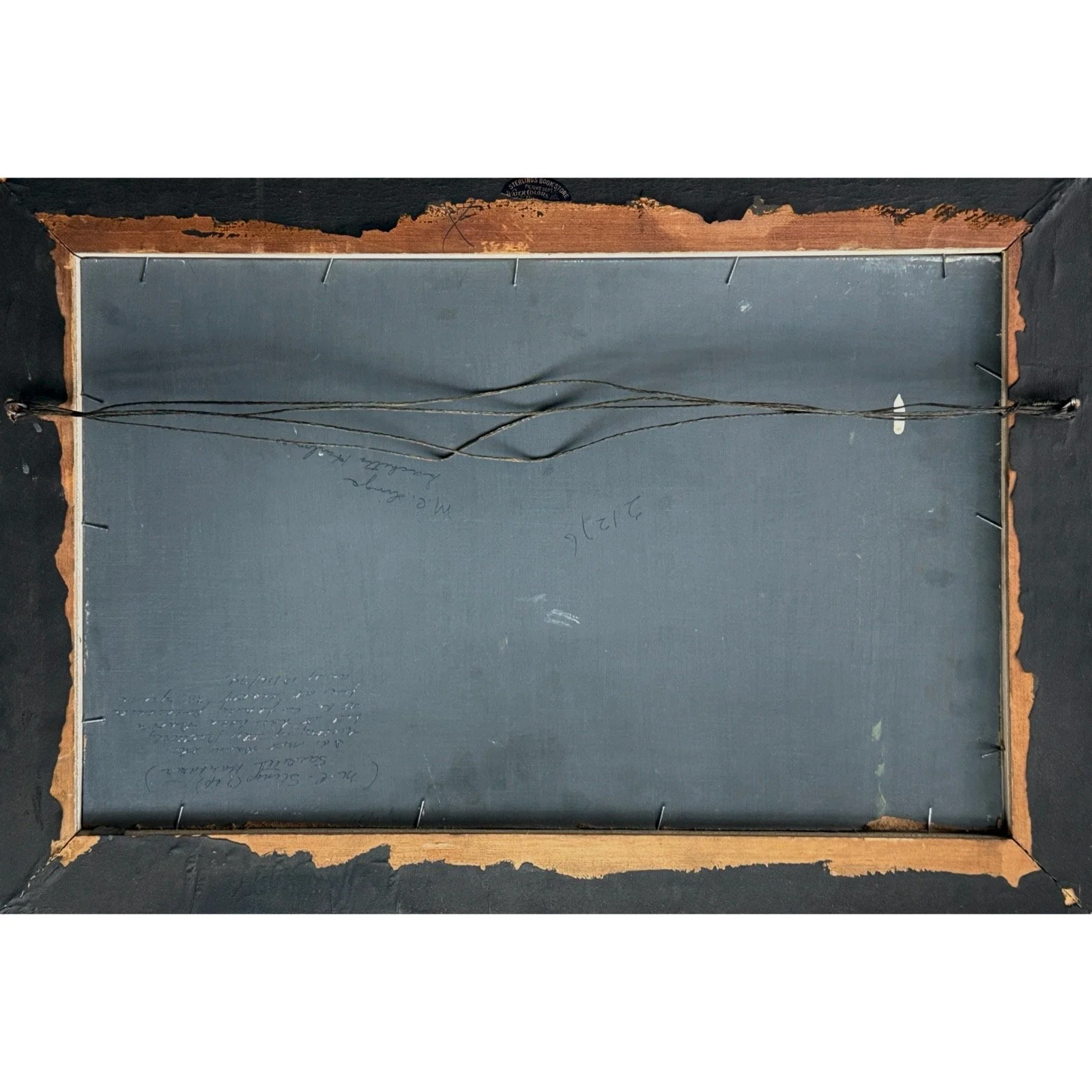 View of the painting en verso