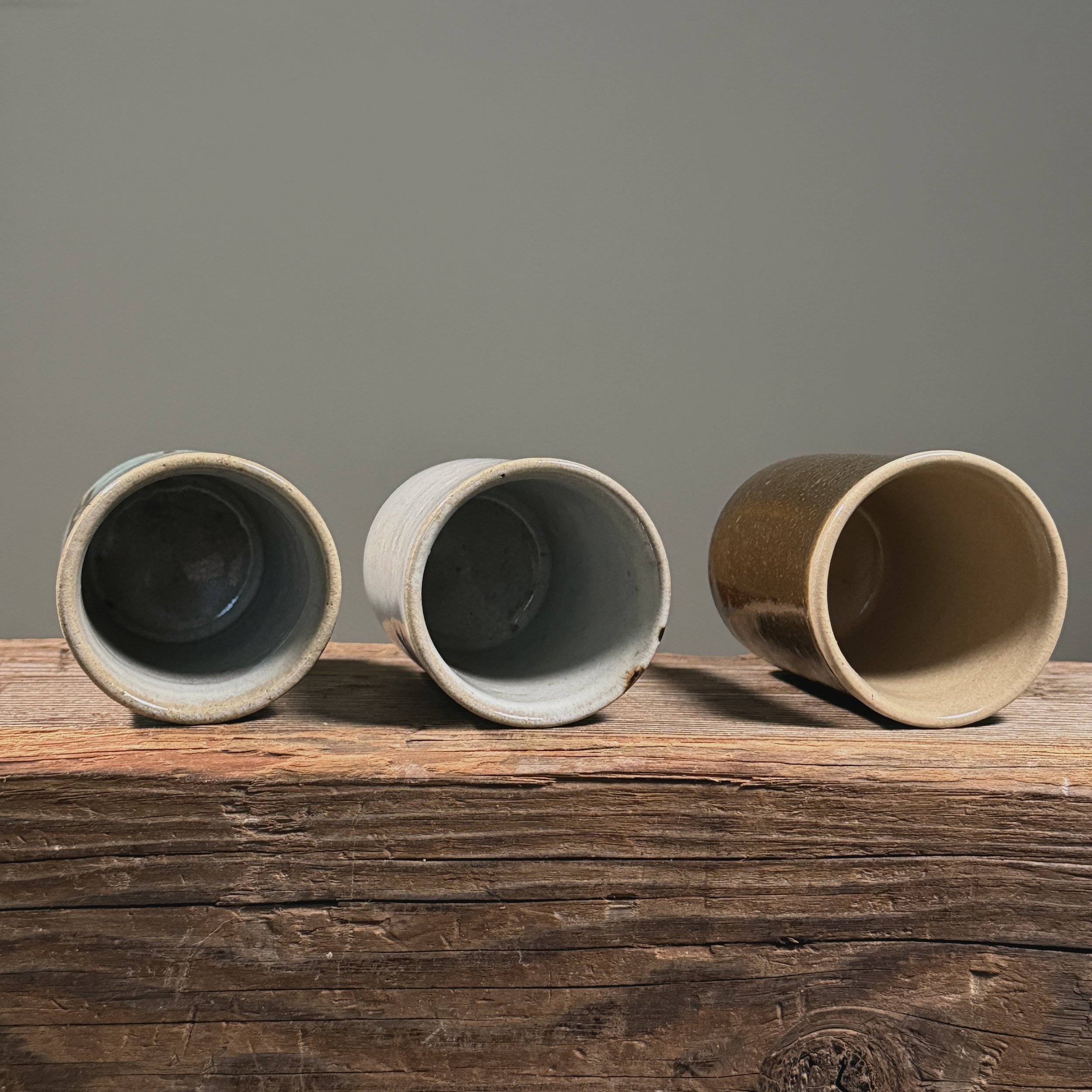 Top view of all three cups.