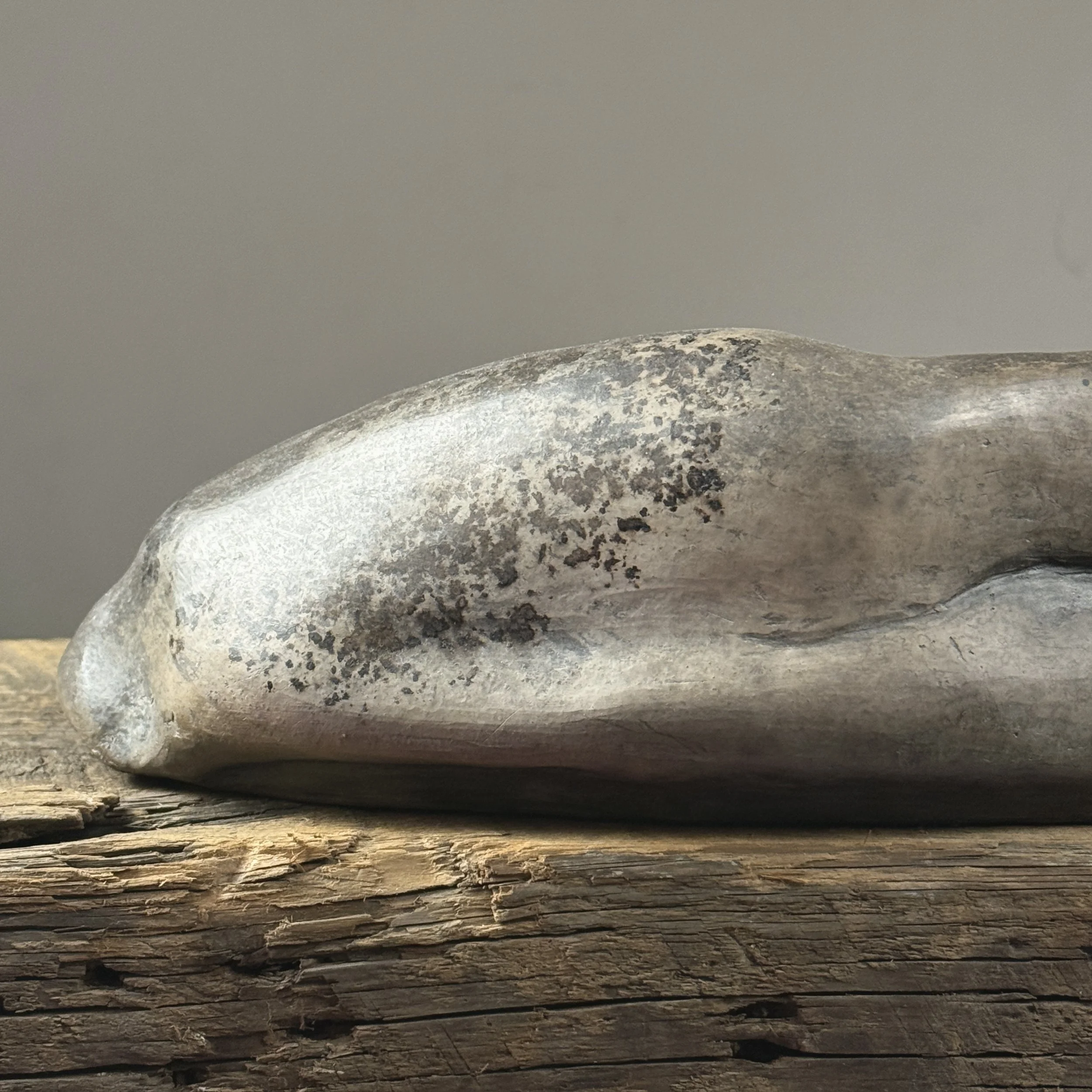 Vintage oversized Modernist raku fired hand sculpture