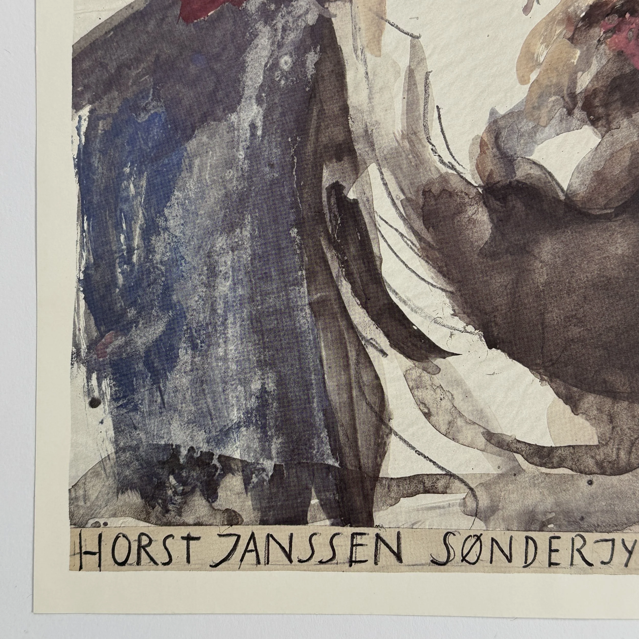 Danish exhibition poster featuring Horst Janssen self-portrait