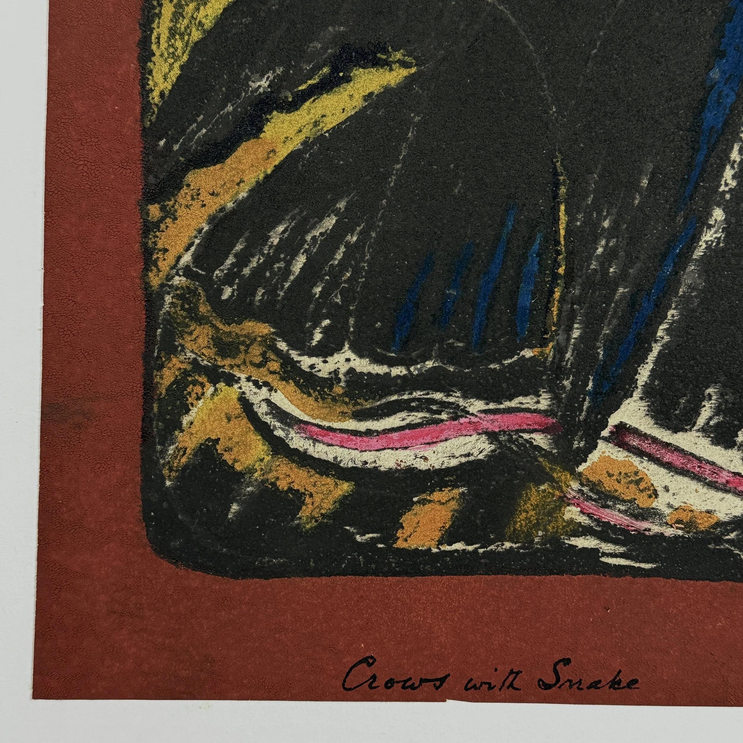 Close-up of signature and title on Richard Hood print