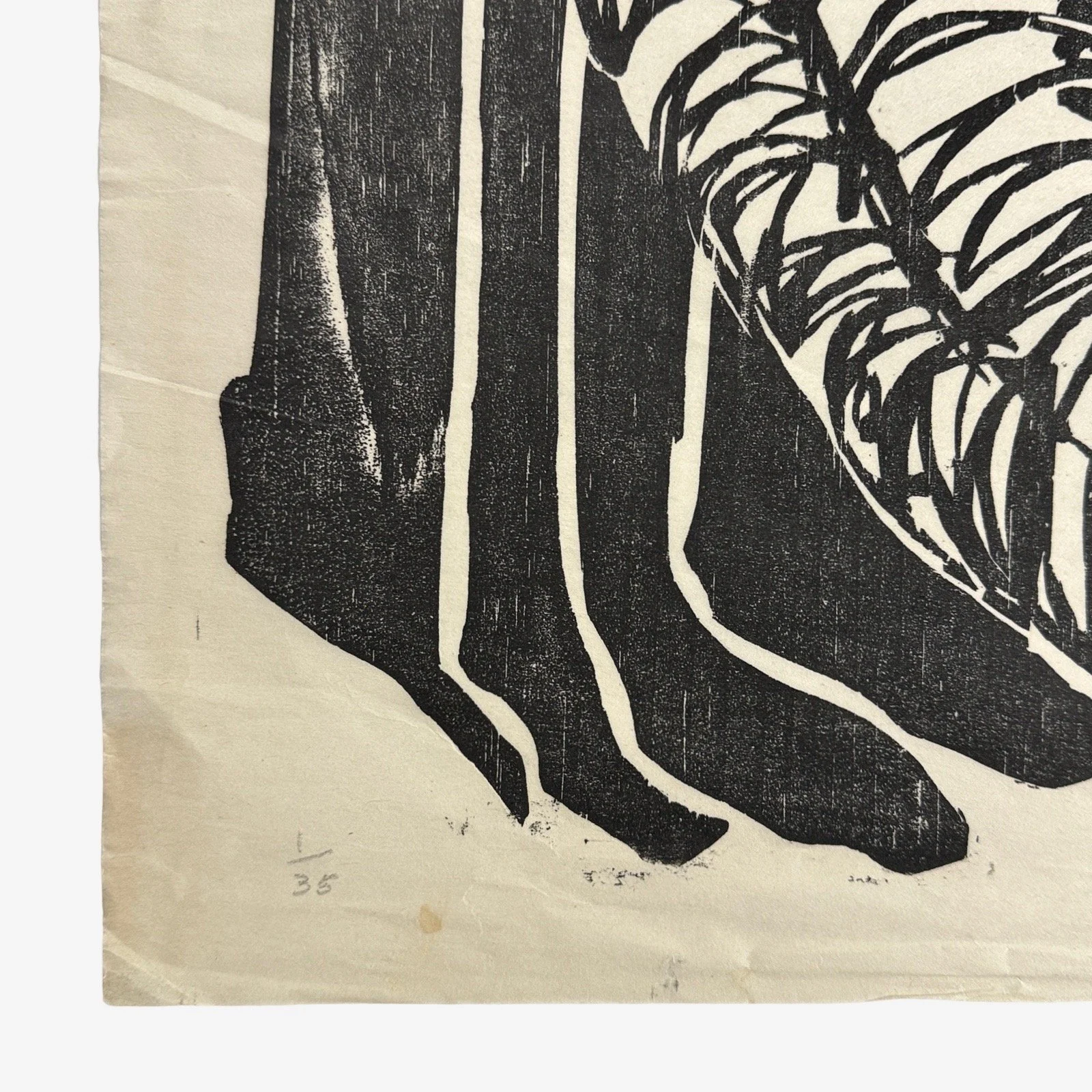 Prometheus and the Vulture fine art woodcut 1950s American modernism