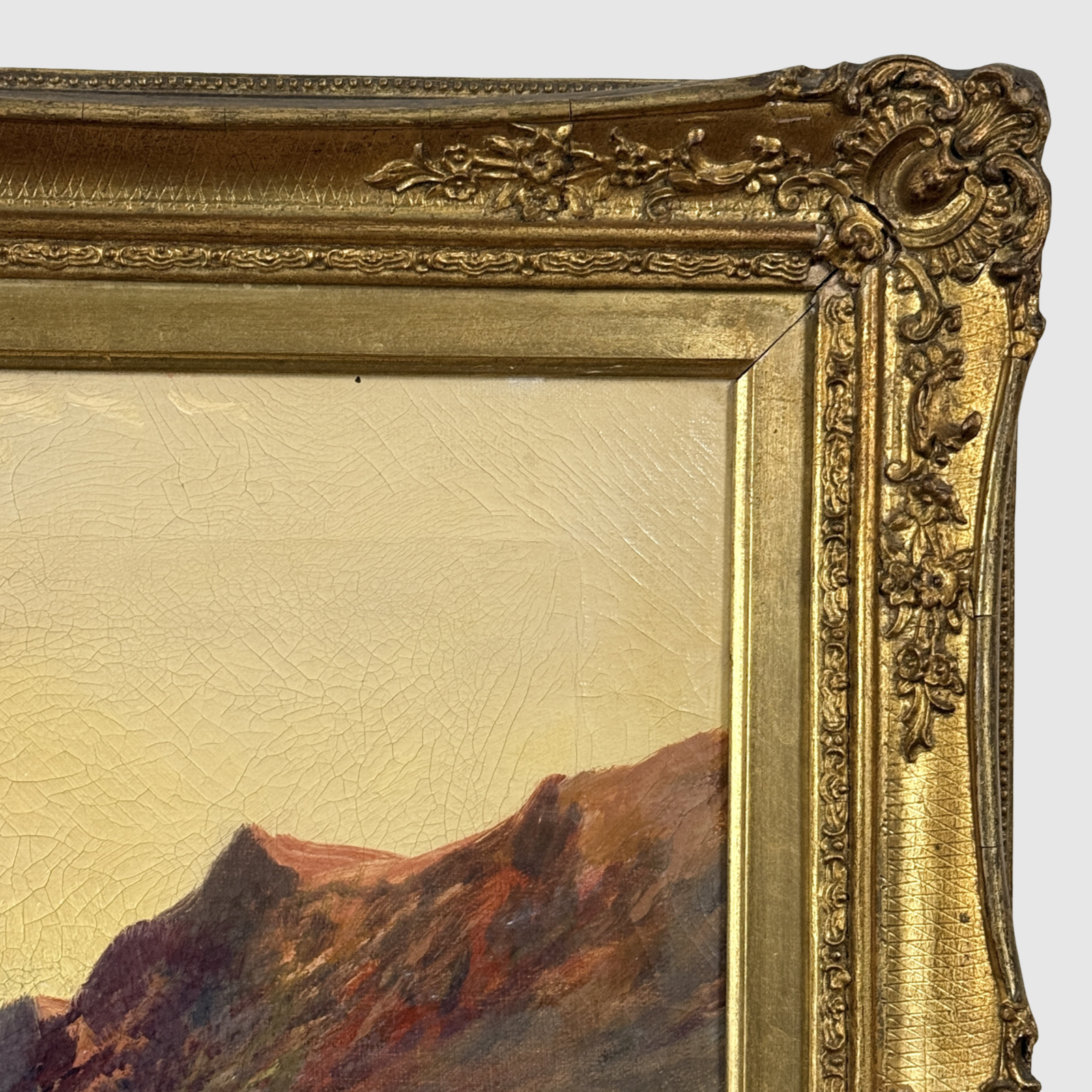 Detail of Francis E. Jamieson Sunset on Loch Fyne, Scottish Highland seascape, oil on canvas