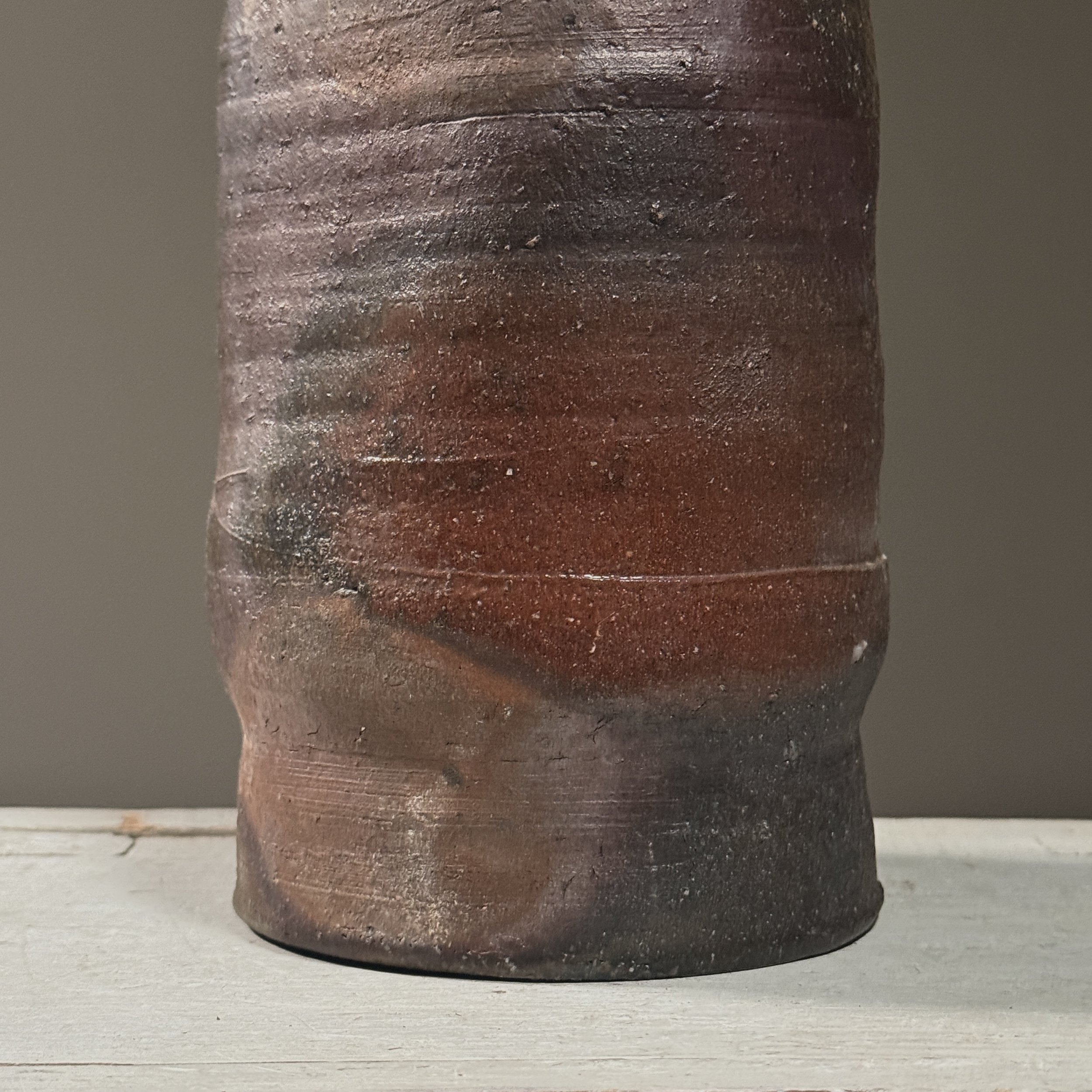 Close-up of wood fired surface. Earthy texture. Kiln effects.