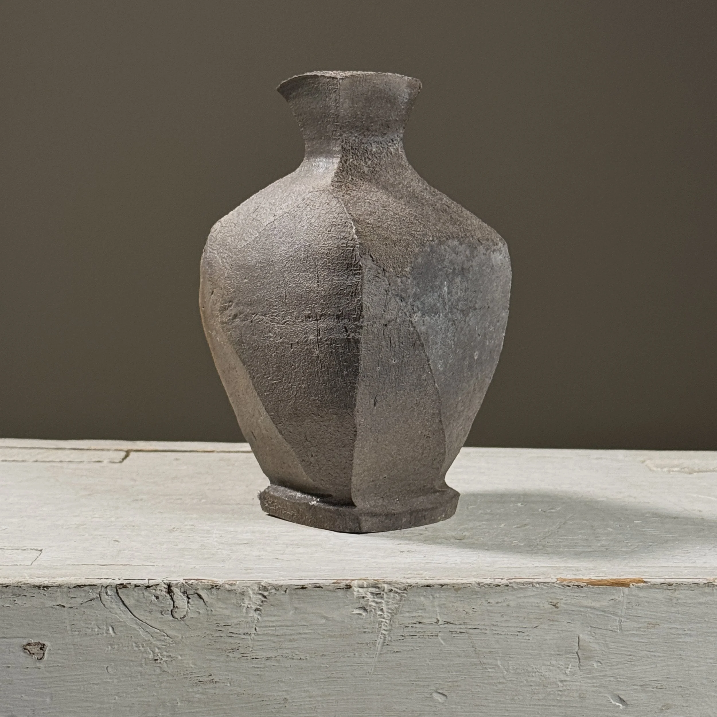 The tokkuri presented as stand-alone sculptural objects.