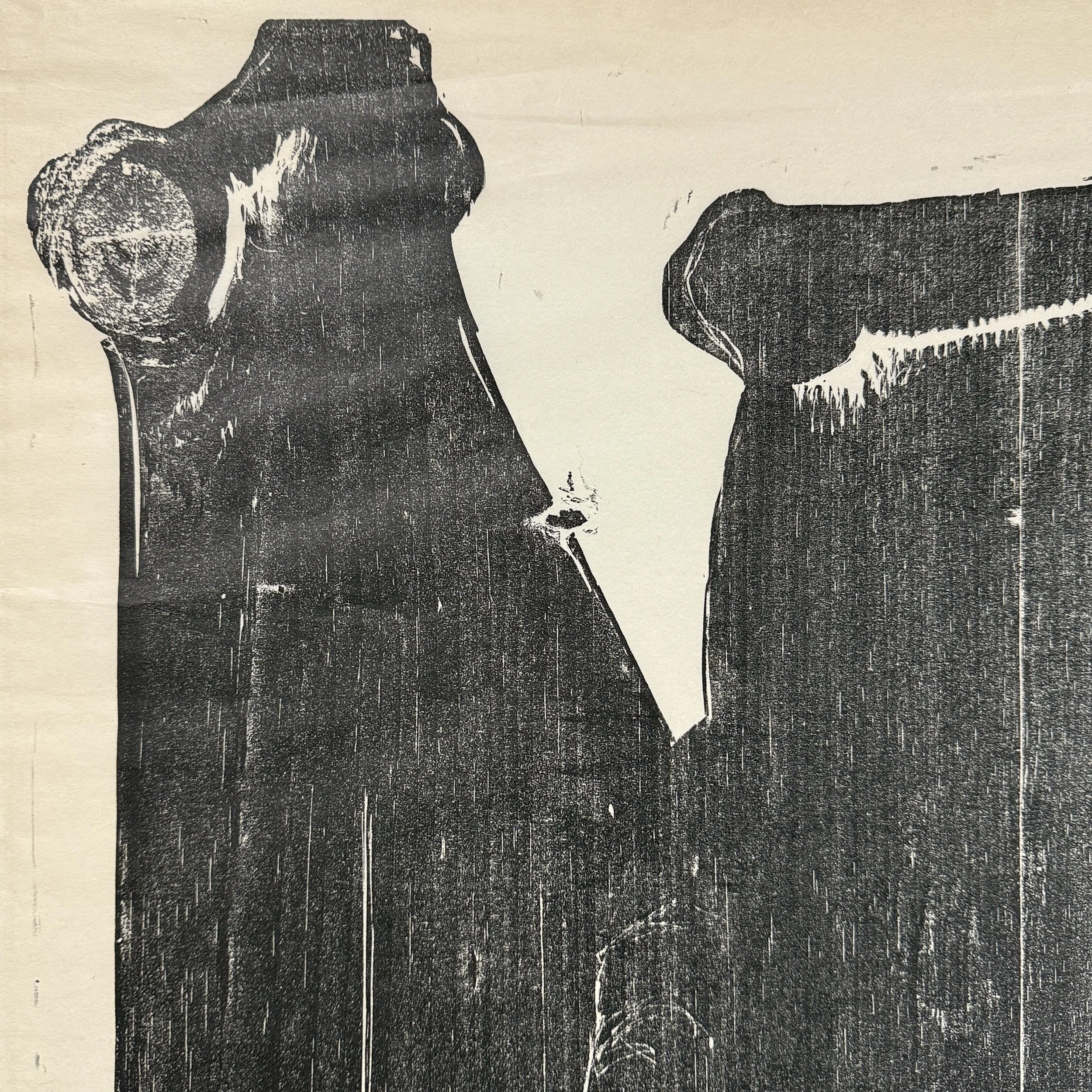 Prometheus and the Vulture fine art woodcut 1950s American modernism