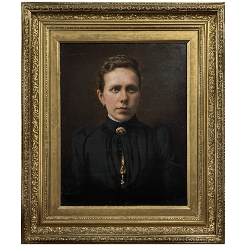 Antique Victorian British School Portrait of A Woman (Framed)
