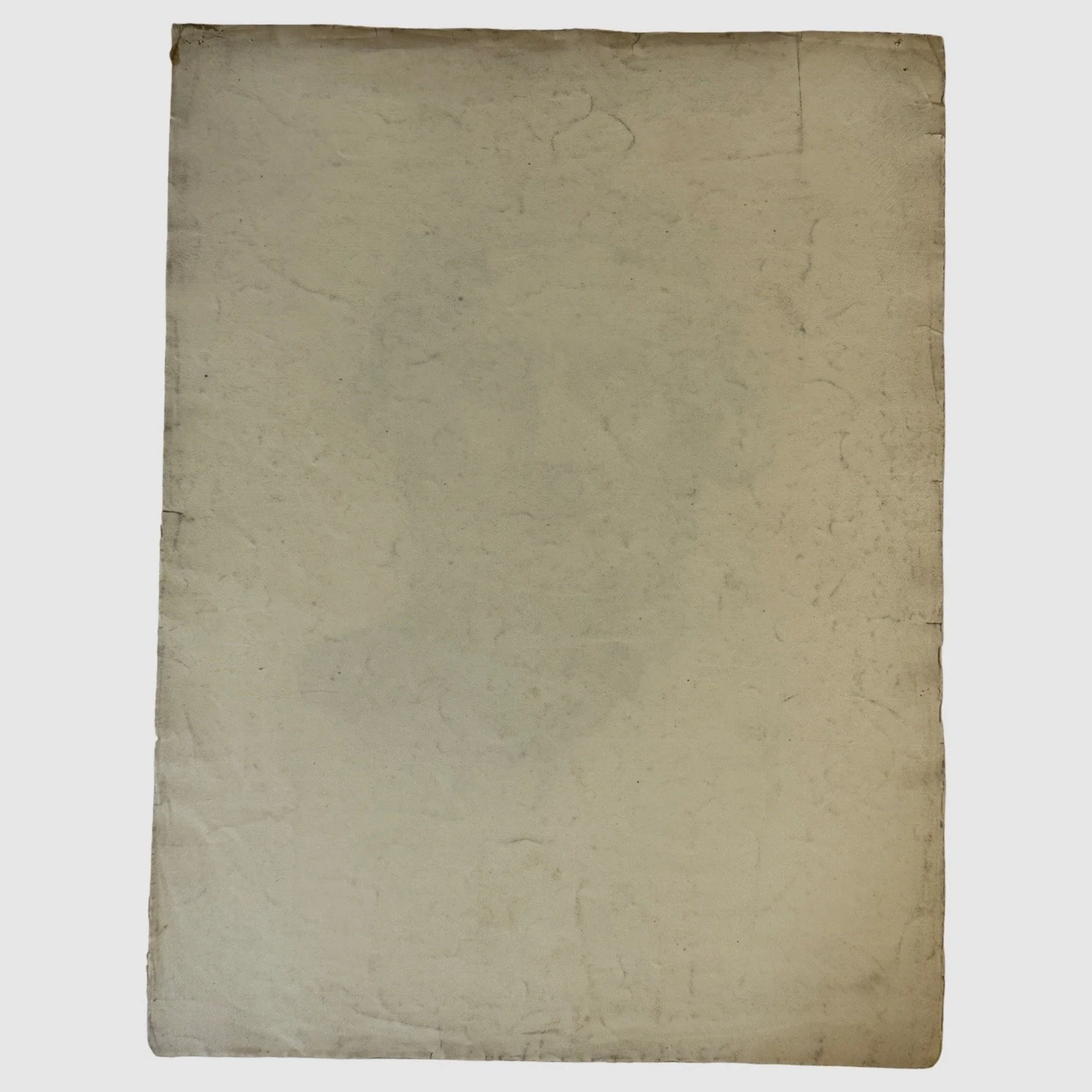 19th-century charcoal portrait bust from French atelier, back view