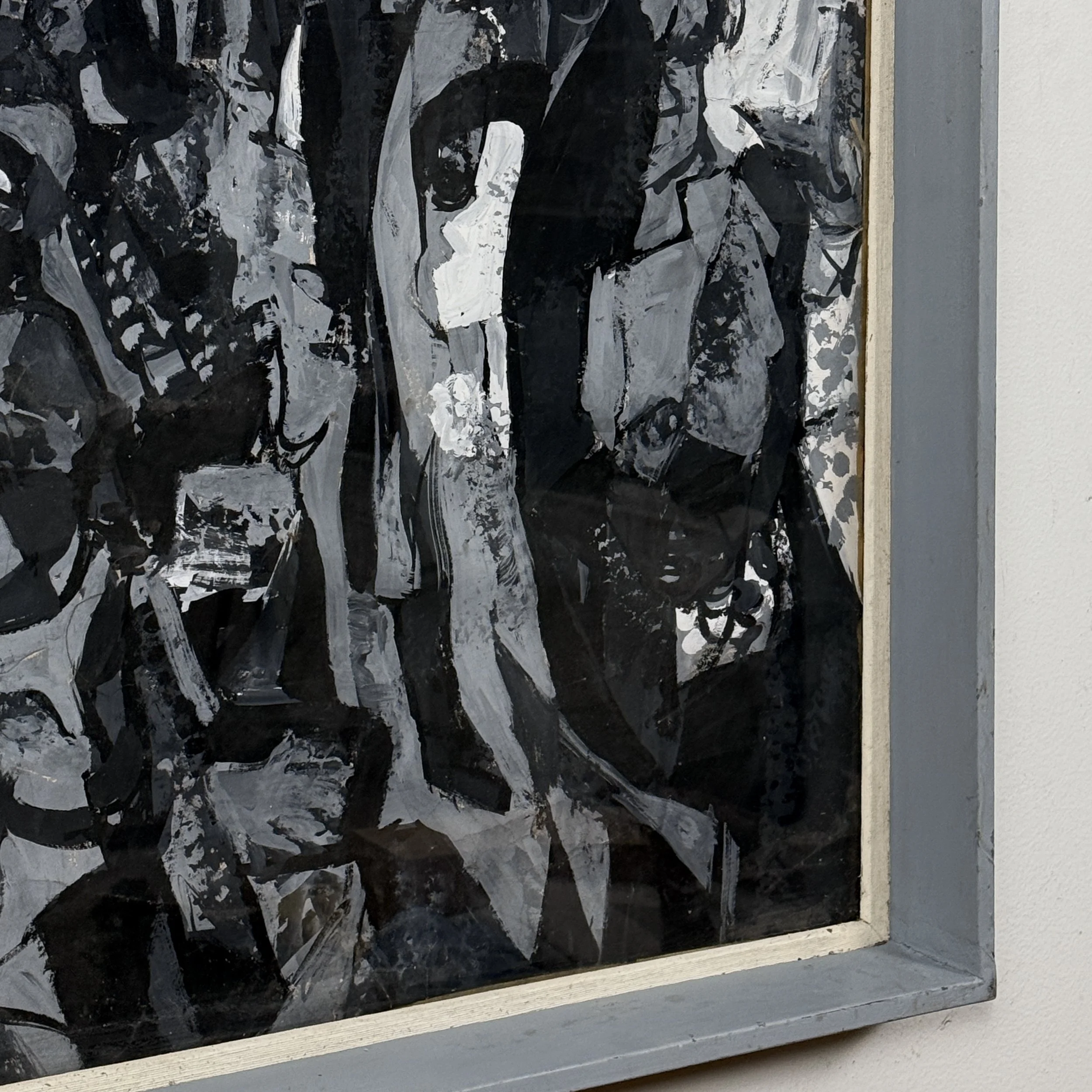 Raking light view showing brushstroke topography.