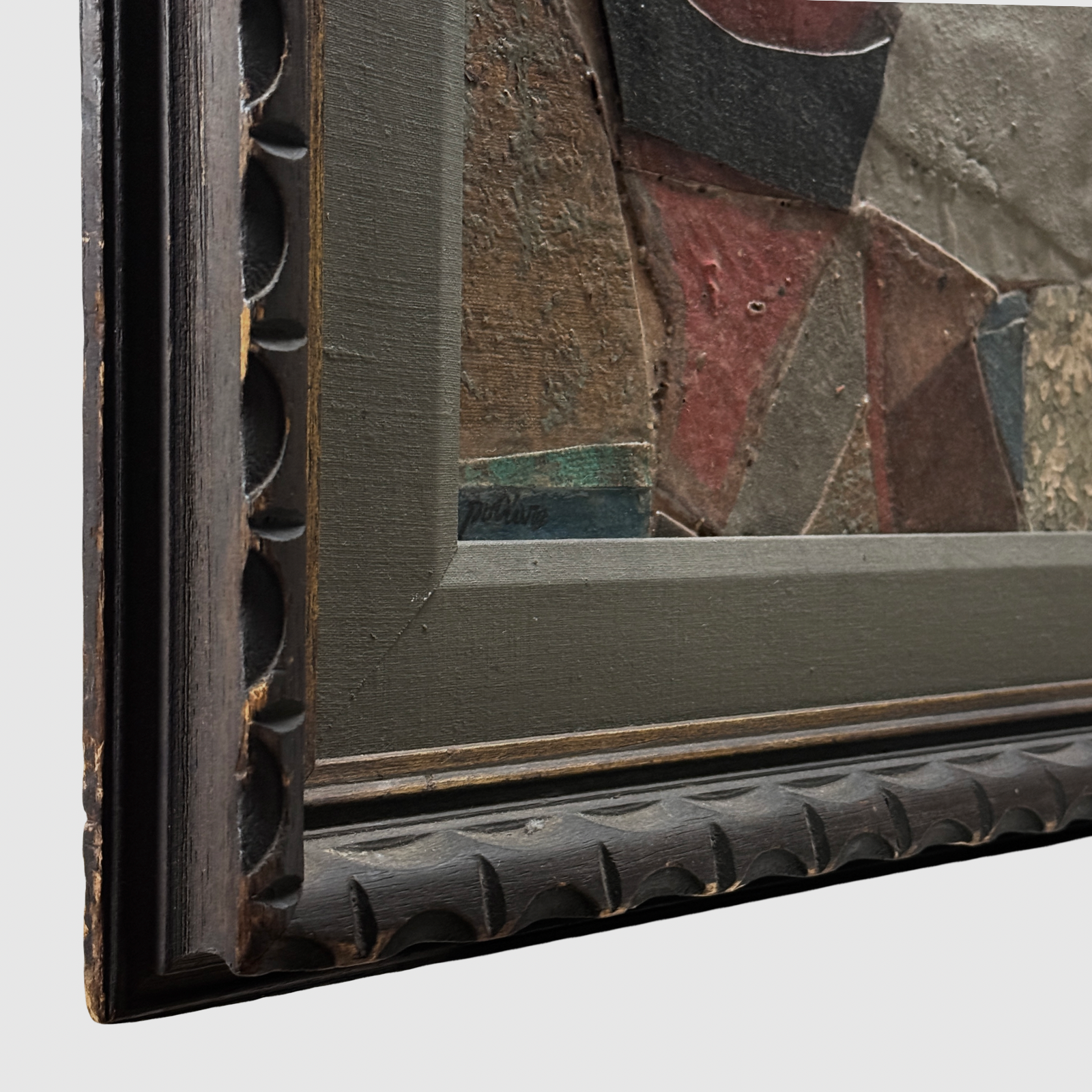 Fabric and texture detail, Paul Pollaro mixed media collage