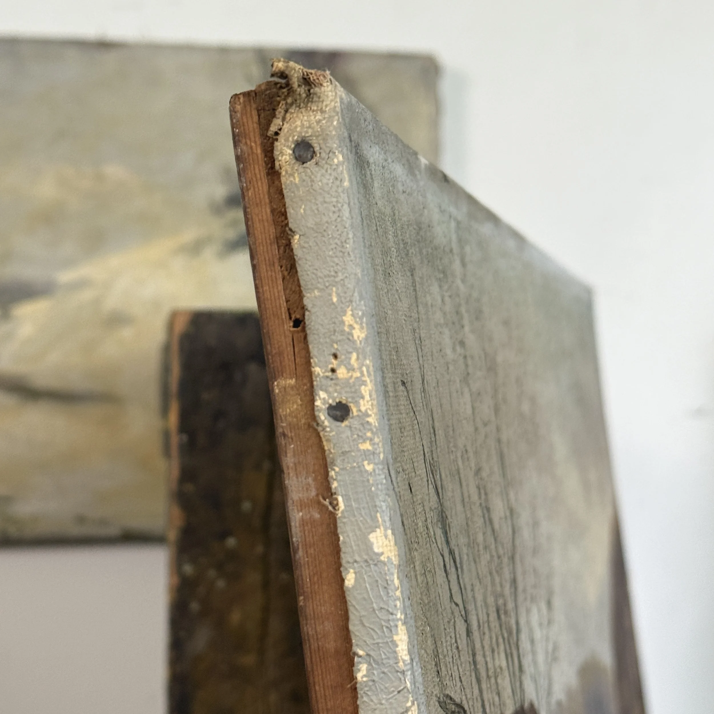 View of edge of canvas.