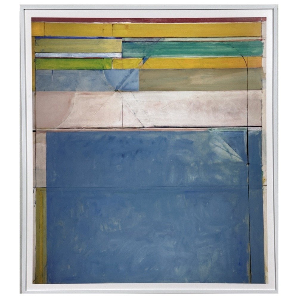 Richard Diebenkorn Abstract Landscape Pigment Print on Paper, Framed