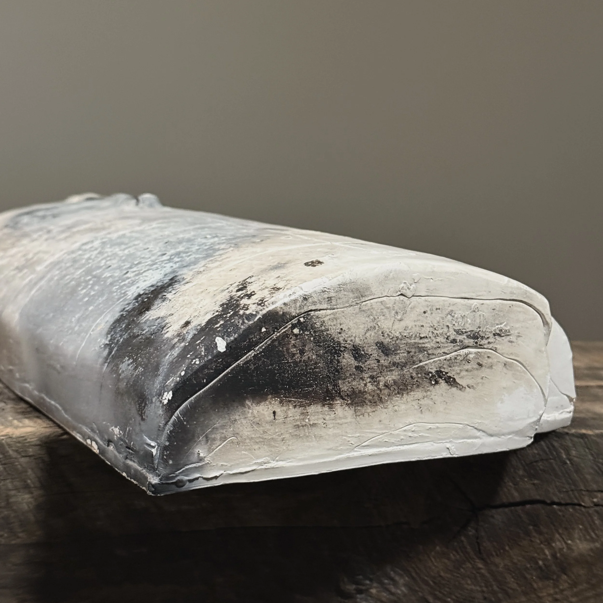 Studio pottery raku-fired sculpture detail