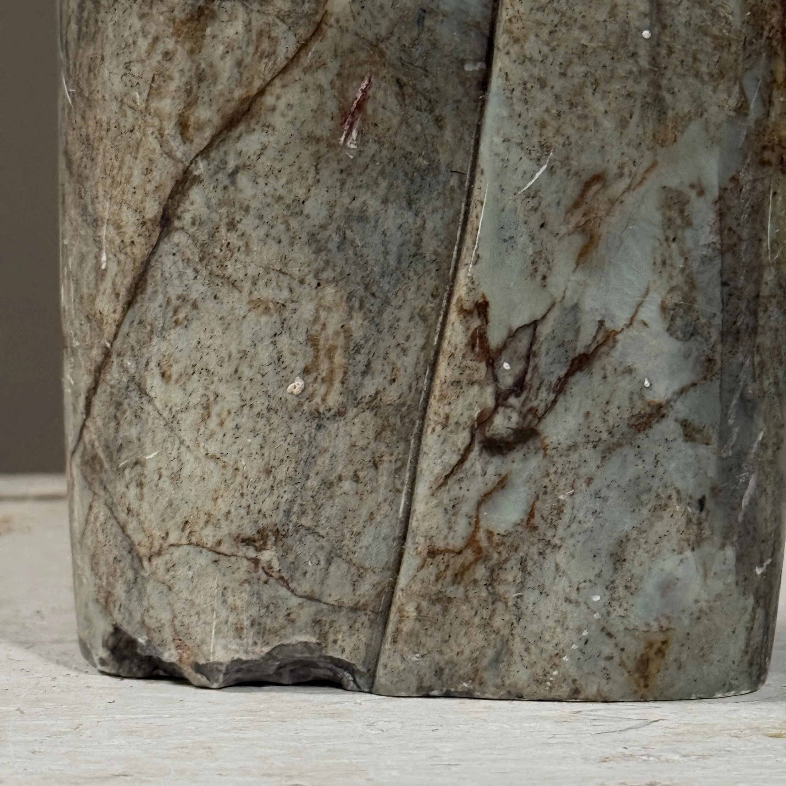 Base of Shona sculpture with visible wear