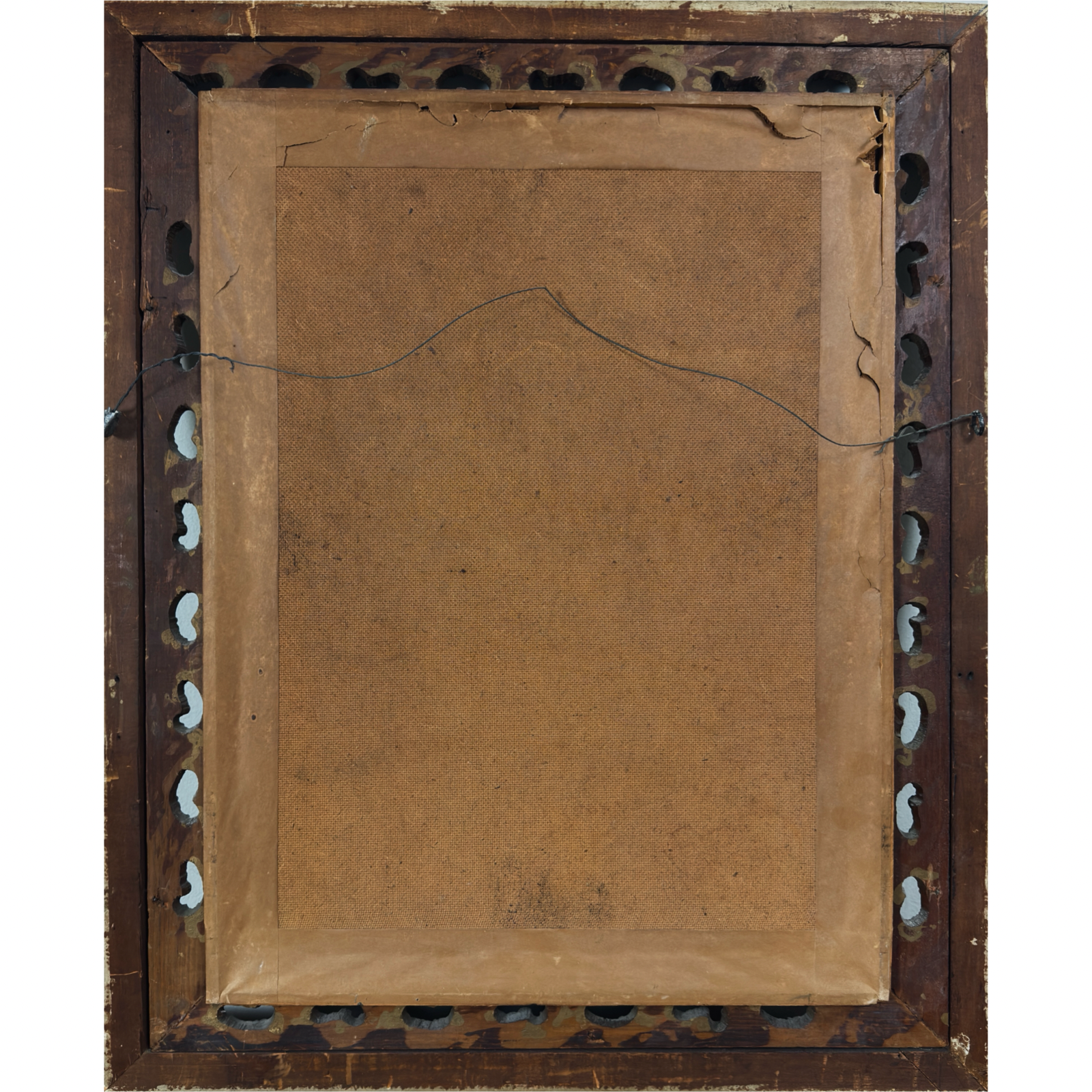 Verso view of painting