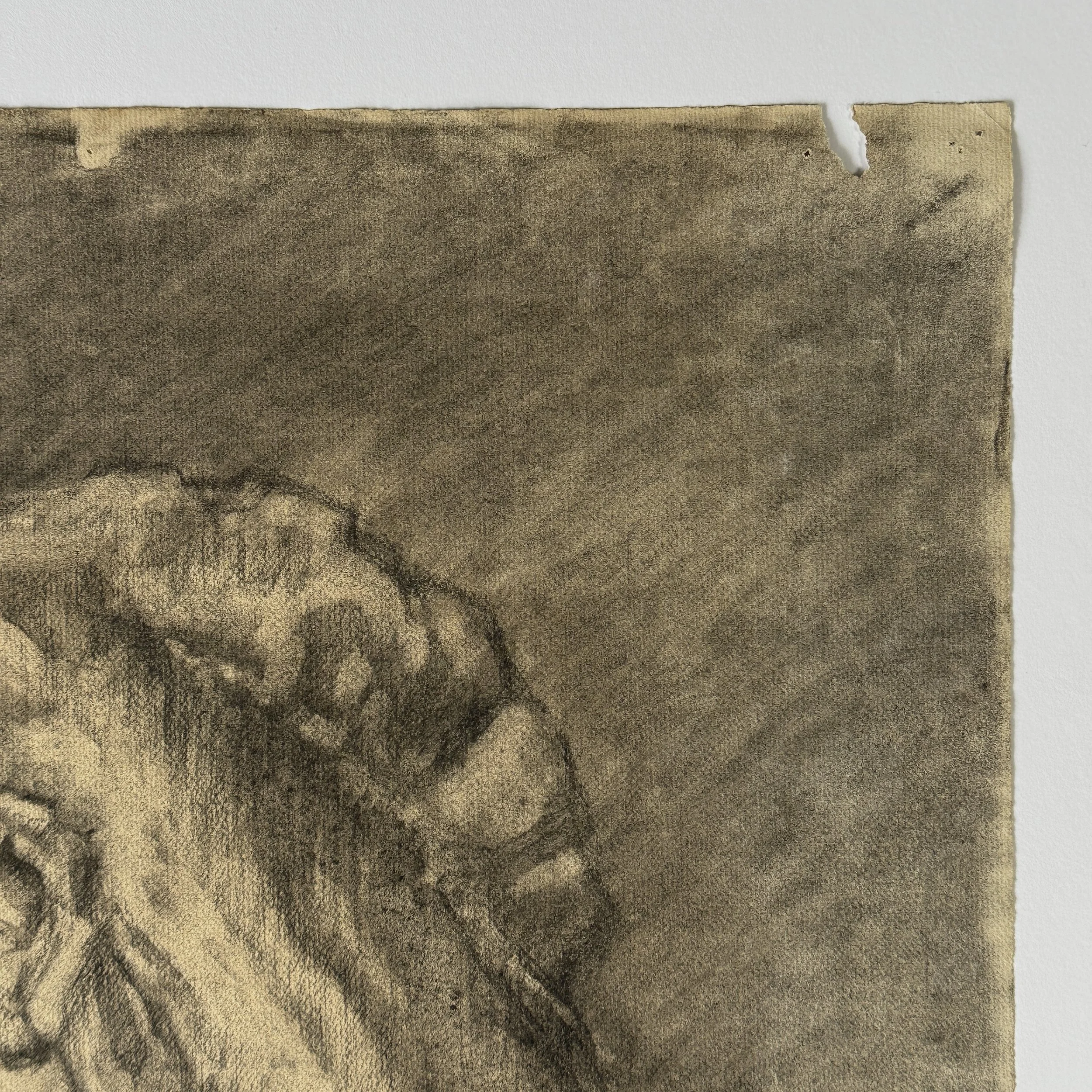 Worn and aged charcoal paper edges