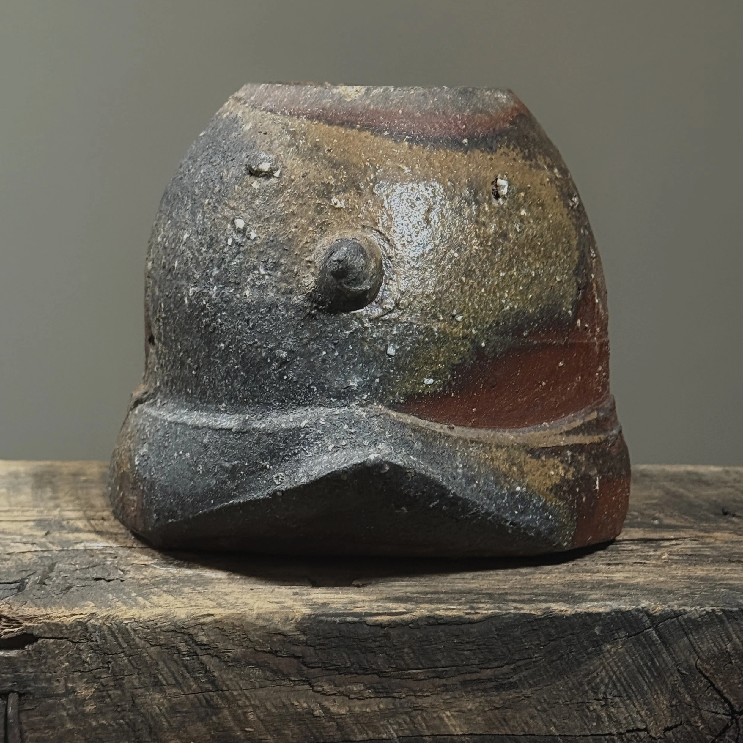 Spiked sculptural ceramic form by Jeff Shapiro