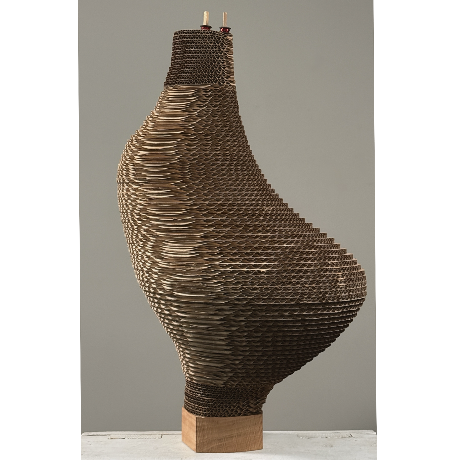 Vintage Biomorphic Postmodernist Corrugated Cardboard Sculpture