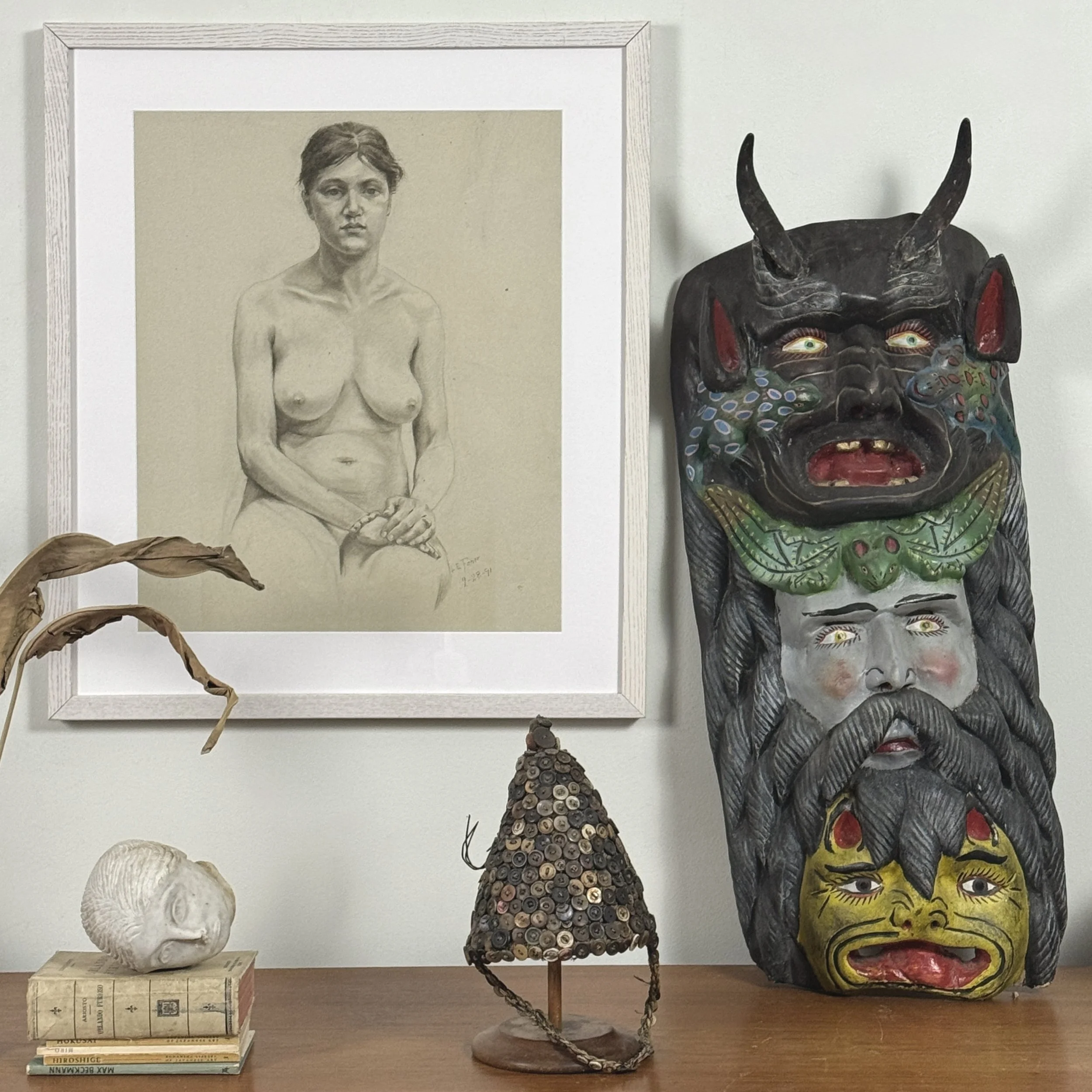 The artwork installed on a gallery wall, providing scale and context for its presentation.