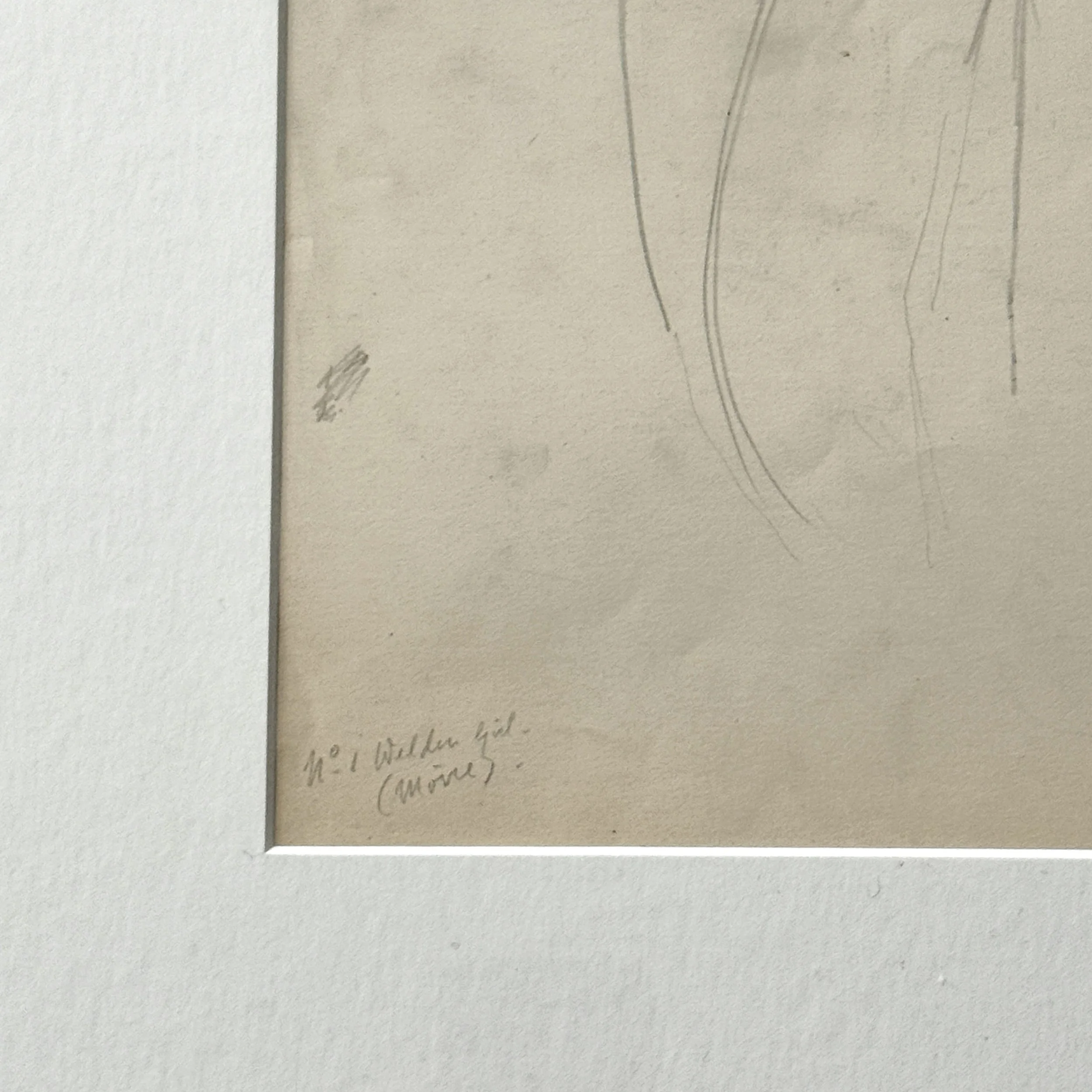 Verso drawing Portrait of Female Welder (No. 1 Welder Girl, Moire) by Stanley Spencer